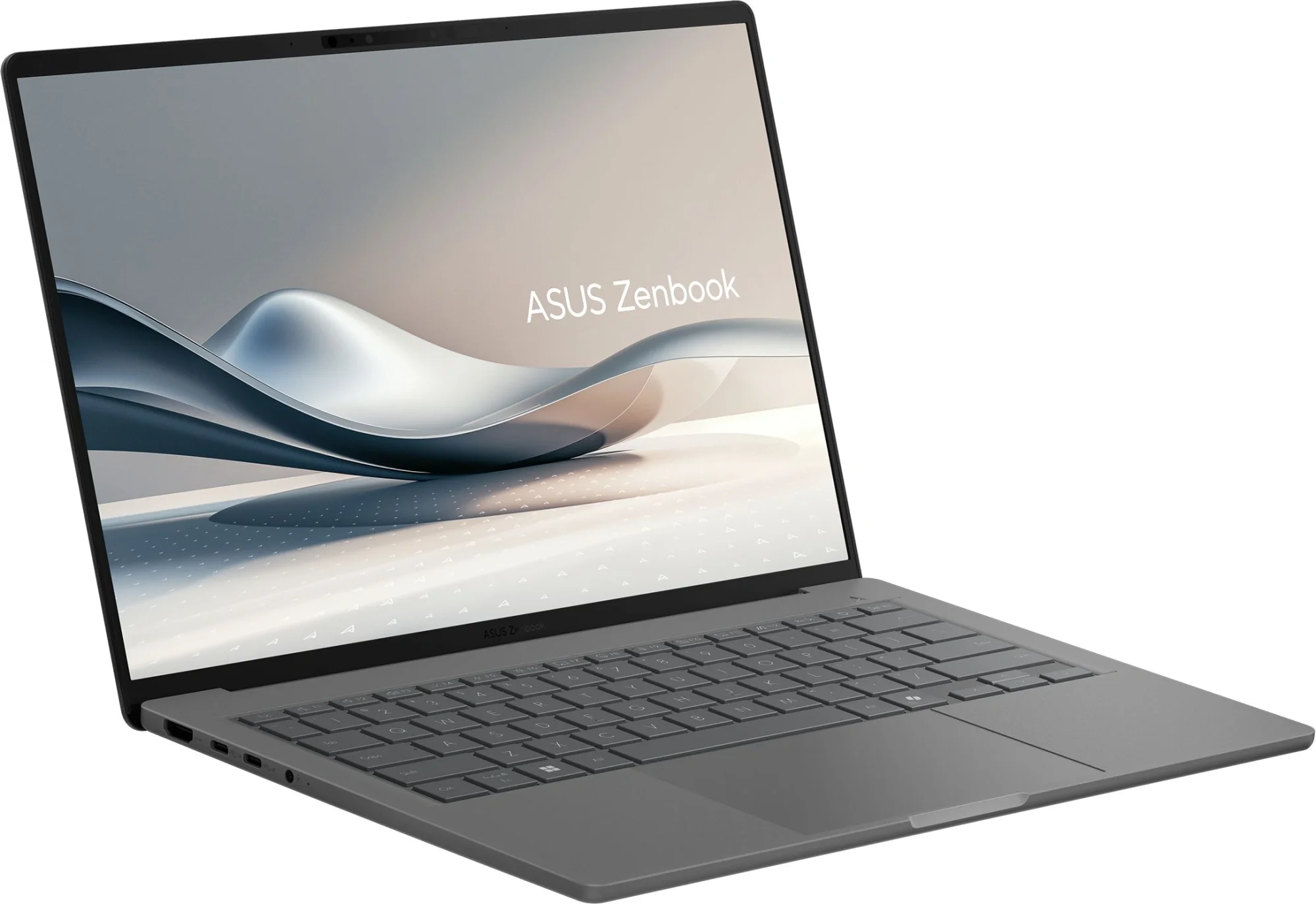 Ноутбук Asus Zenbook 14 UX3407QA-QD267W - 14", 1920x1200 (WUXGA), Snapdragon X X1-26-100, LPDDR5X 16 ГБ, SSD 512 ГБ, Qualcomm Adreno, Bluetooth, Wi-Fi, серый, Windows 11 Home 64, 90NB1502-M00DN0