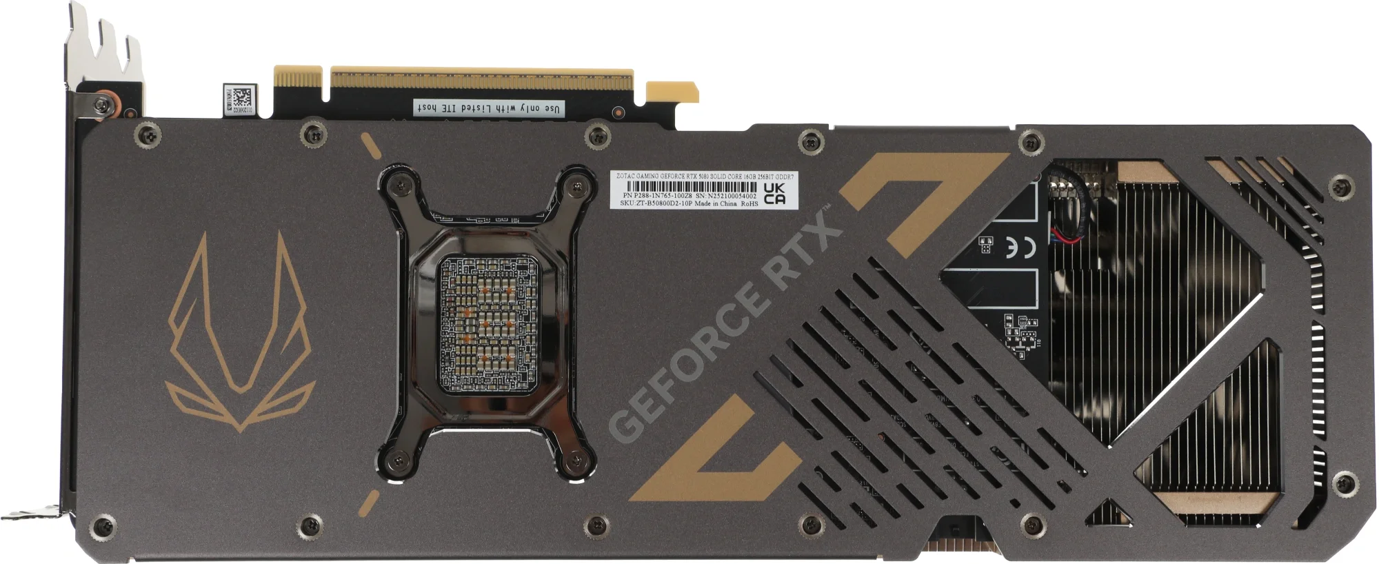 Видеокарта Zotac PCI-E 5.0 RTX 5080 SOLID CORE NVIDIA GeForce RTX 5080 16Gb 256bit GDDR7 2617/30000 HDMIx1 DPx3 HDCP Ret