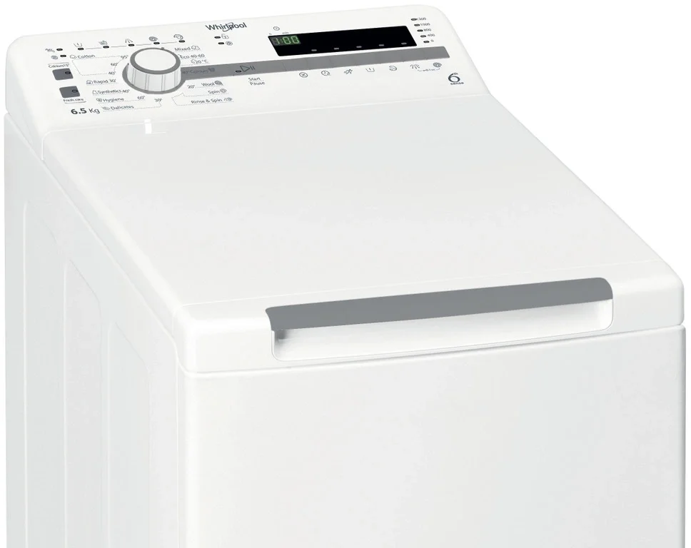 Стиральная машина Whirlpool TDLR 65230SS EU/N пан.англ. класс: A загр.вертикальная макс.:6кг  белый  инвертер