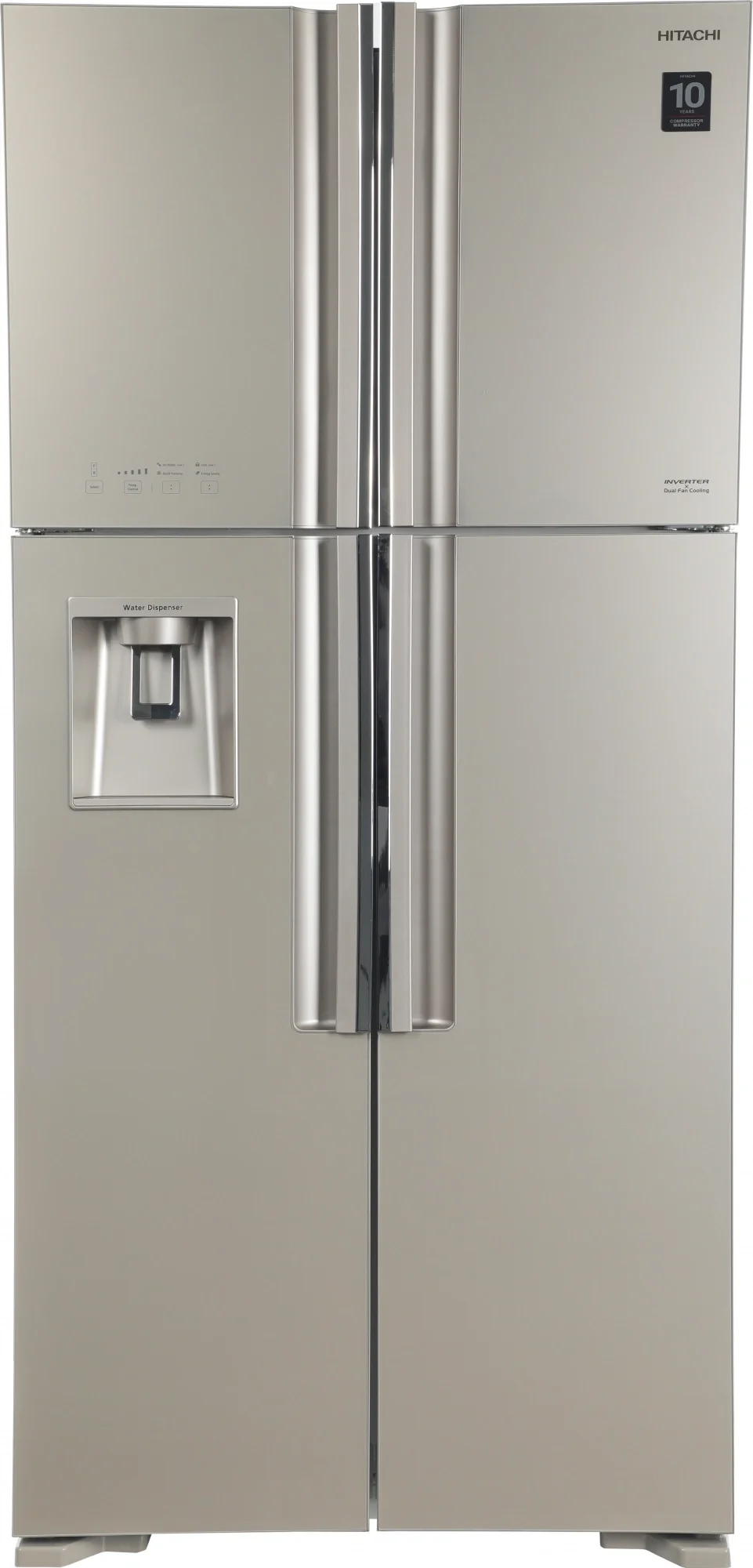Холодильник Hitachi R-W660PUC7X GC 2-хкамерн. шампань глянц. инвертер