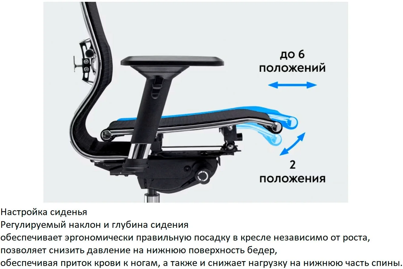 Кресло Метта Samurai Black Edition new черный сиденье черный сетка с подголов. крестов. полиамид хром