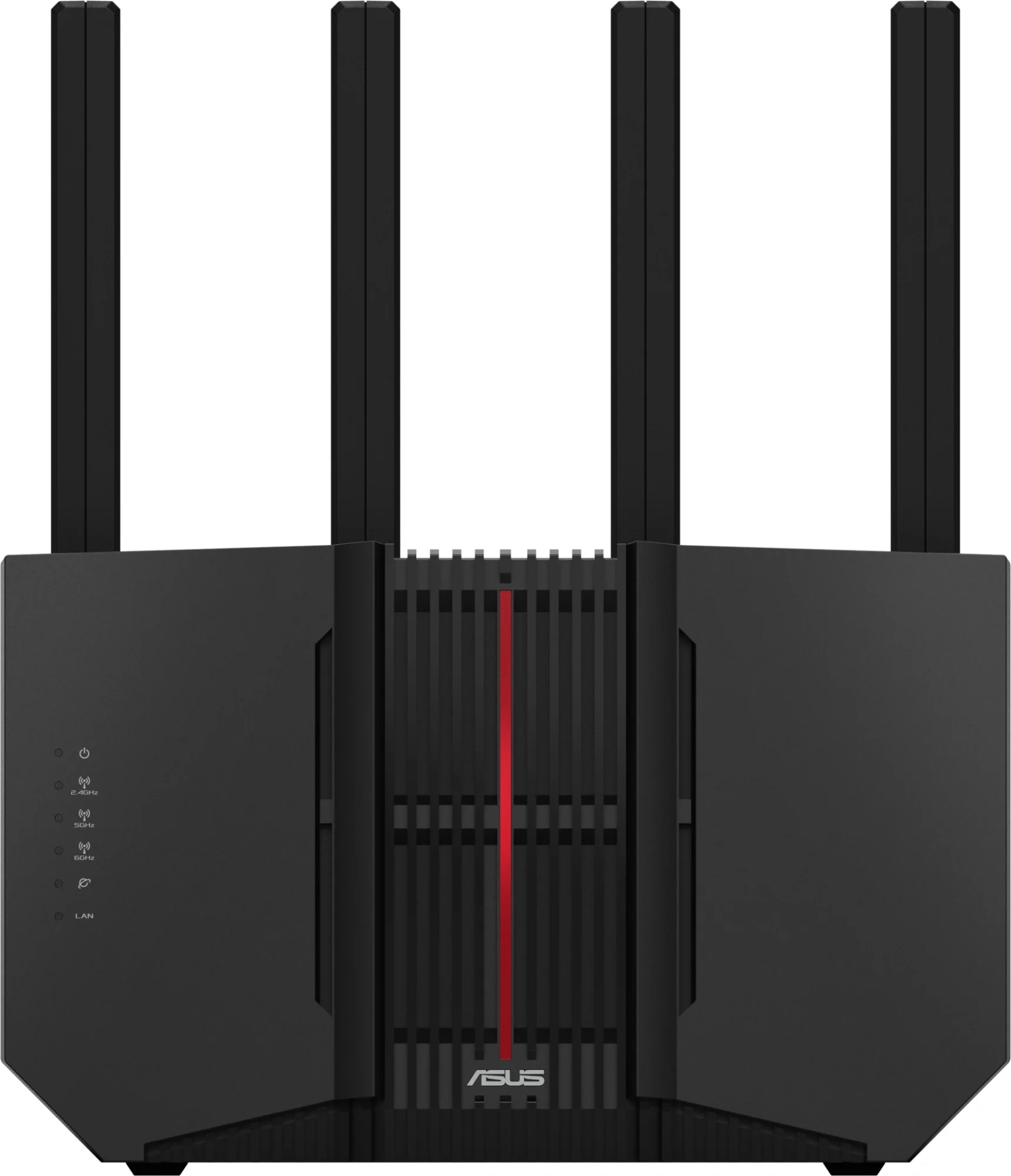 Беспроводной маршрутизатор Asus - RT-BE92U, 2.4, 5 и 6 ГГц, 5764Мб/с, IEEE 802.11 a/b/g/n/ac/ax/be, 4 x 2.5 Гб/сx RJ-45, 10 Гб/с, 4 antennas, 1-USB, Mesh, чёрный, RT-BE92U