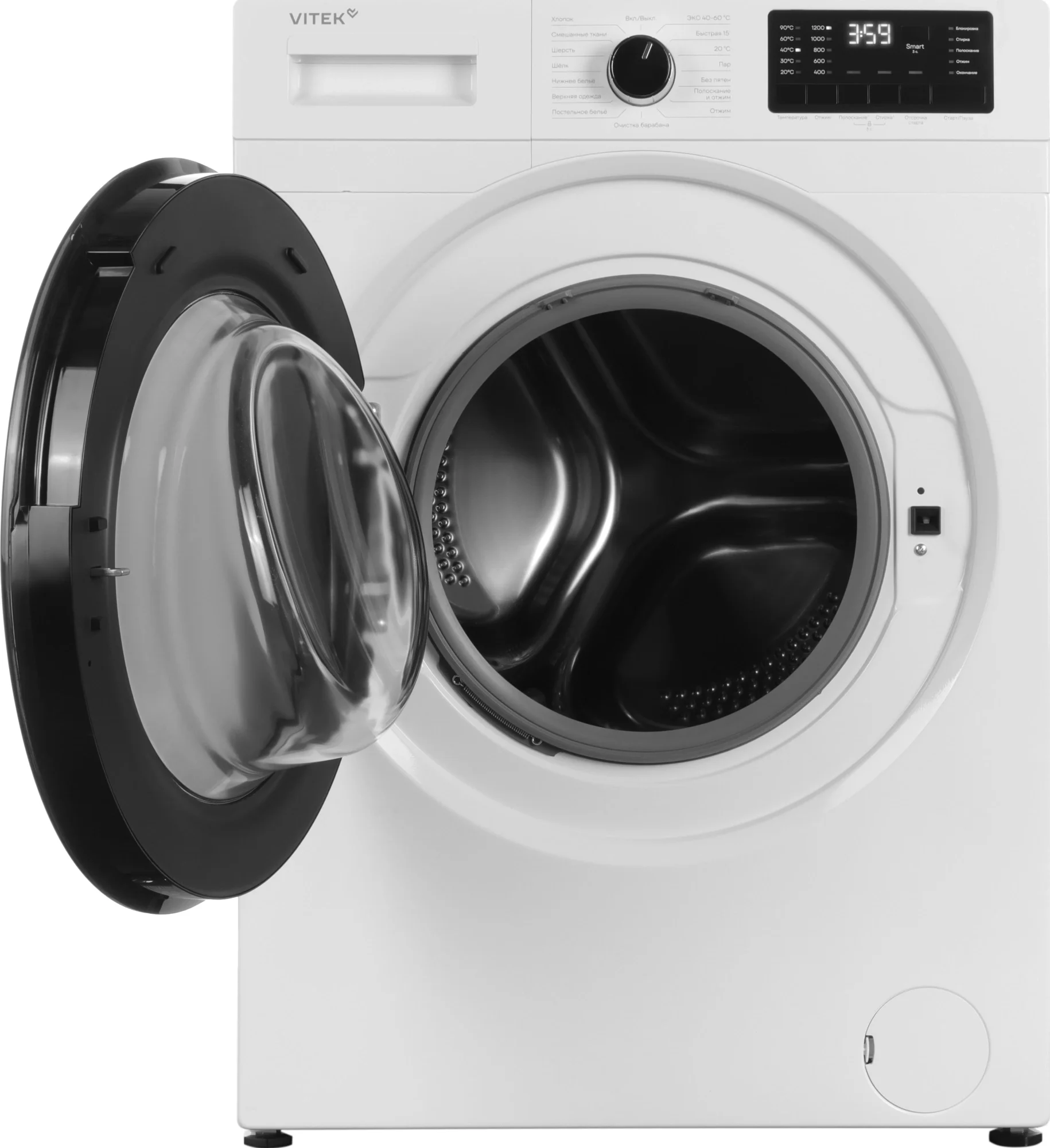 Стиральная машина Vitek VT-WFE9201 белый, загрузка фронтальная 10.5 кг, 1200 об/мин, класс A+++
