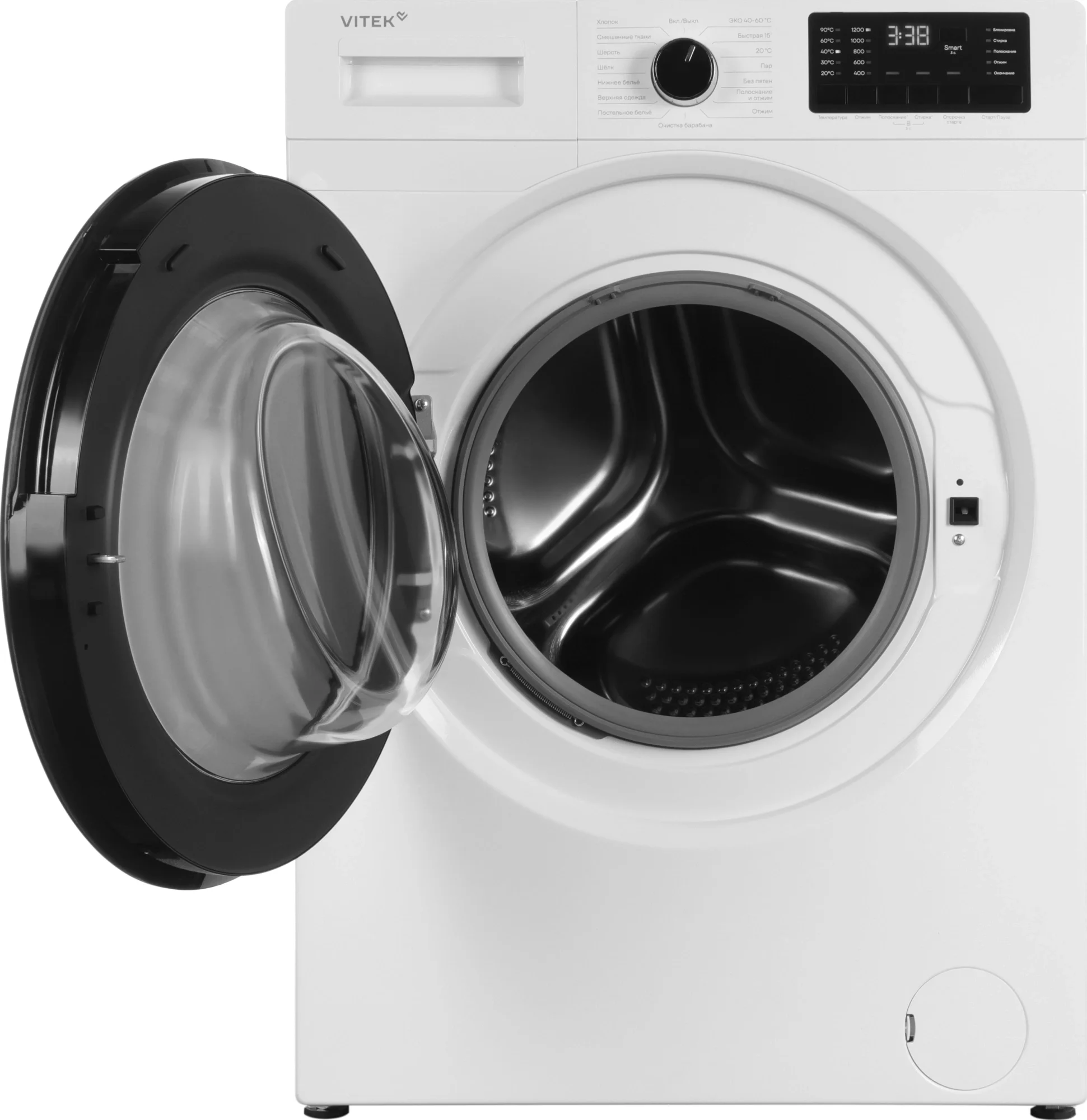 Стиральная машина Vitek VT-WME8201 белый, загрузка фронтальная 8 кг, 1200 об/мин, класс A+++
