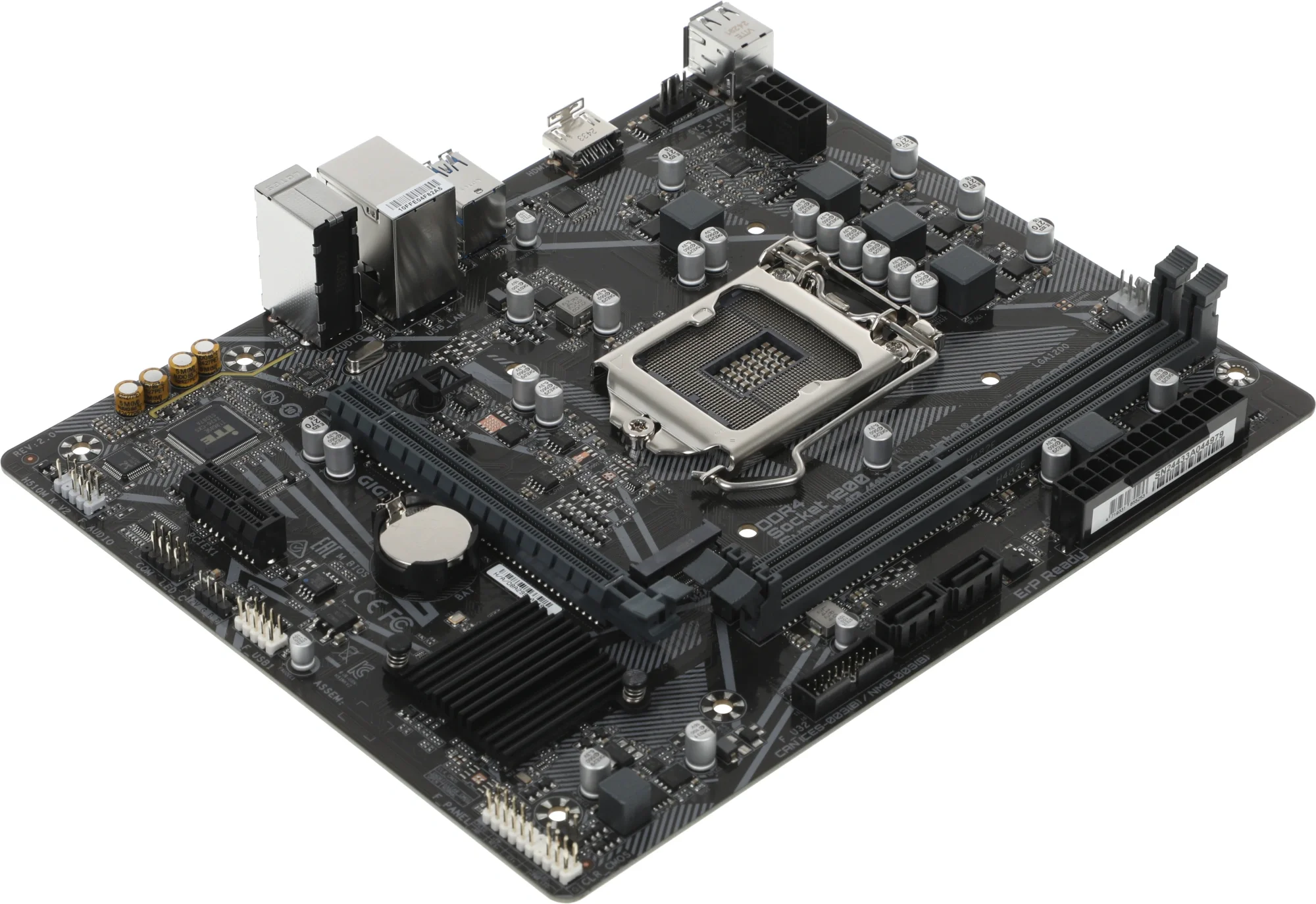 Материнская плата Gigabyte H510M K V2 2.0 Soc-1200 Intel Q470 2xDDR4 mATX AC`97 8ch(7.1) GbLAN+HDMI