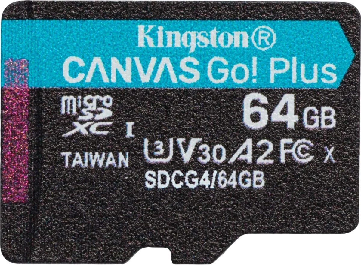 Карта памяти Kingston 64GB microSDXC Canvas Go Plus Gen4 200MB/s A2 U3 V30 Card  W/O ADP/ Kingston 64GB microSDXC Canvas Go Plus Gen4 200MB/s A2 U3 V30 Card  W/O ADP