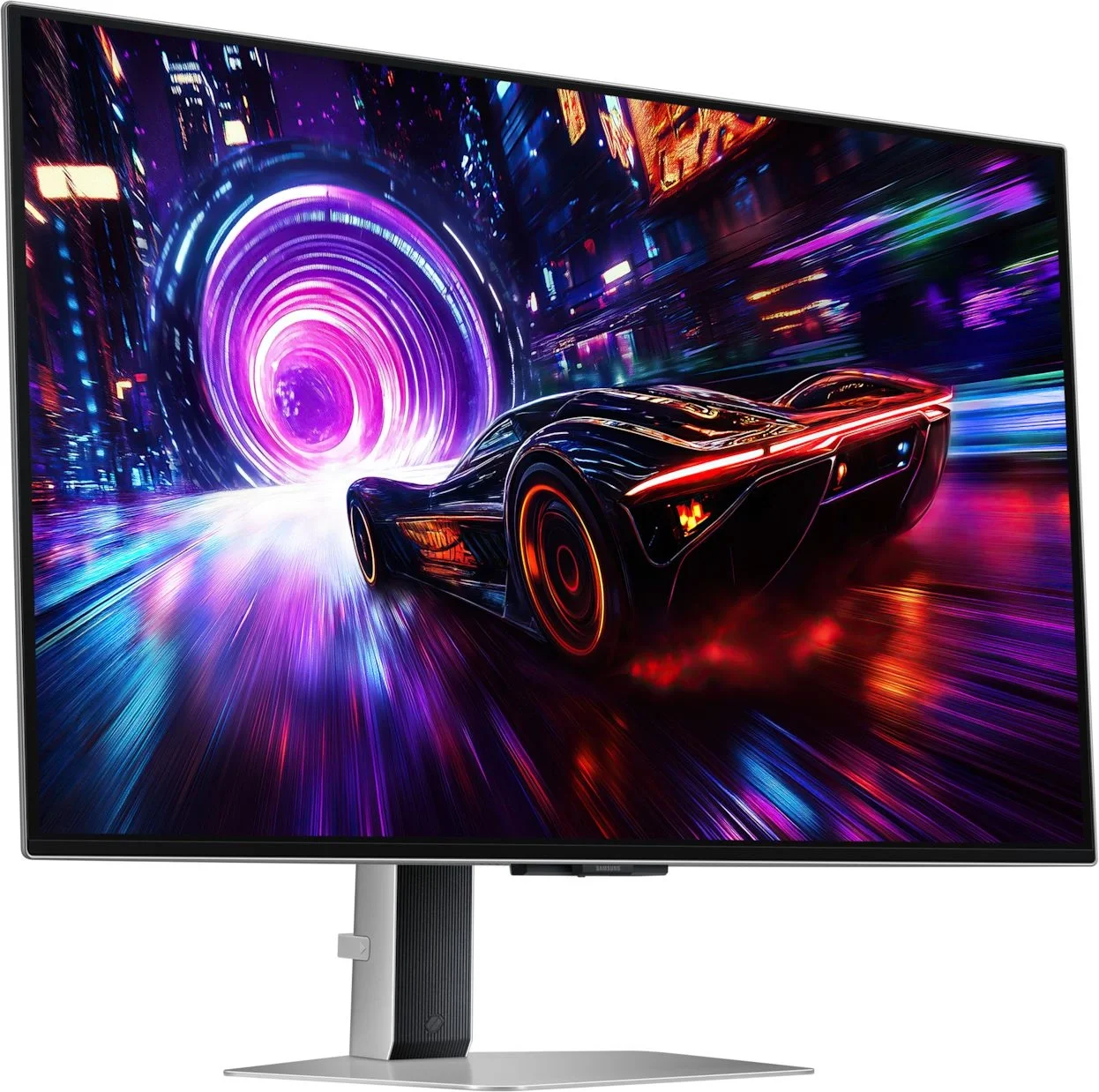 Монитор 32" Samsung OLED серебристый OLED 3840x2160, 240 Гц, 0.03 мс, 16:9, 260 кд/м², 2xHDMI 2.1, DP 1.4, 3.5 Jack, USB Hub (2x USB 3.2), FreeSync, HDR10+, Edge Lighting, изогнутый, серебристый