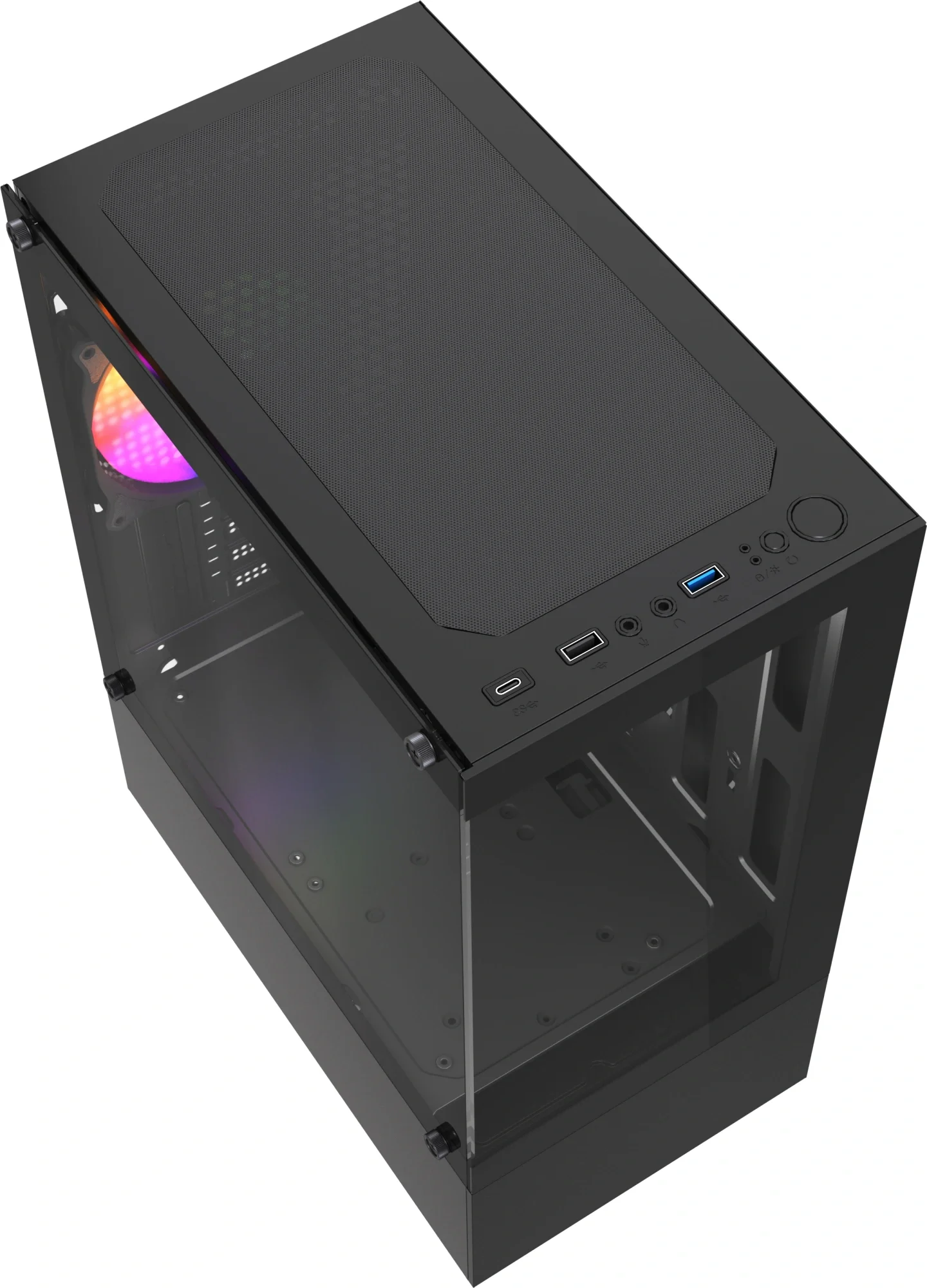 Компьютерный корпус Accord ACC-285-02B черный без БП mATX 1x120мм 1xUSB 2.0 1xUSB 3.0 1xUSB3.1 audio
