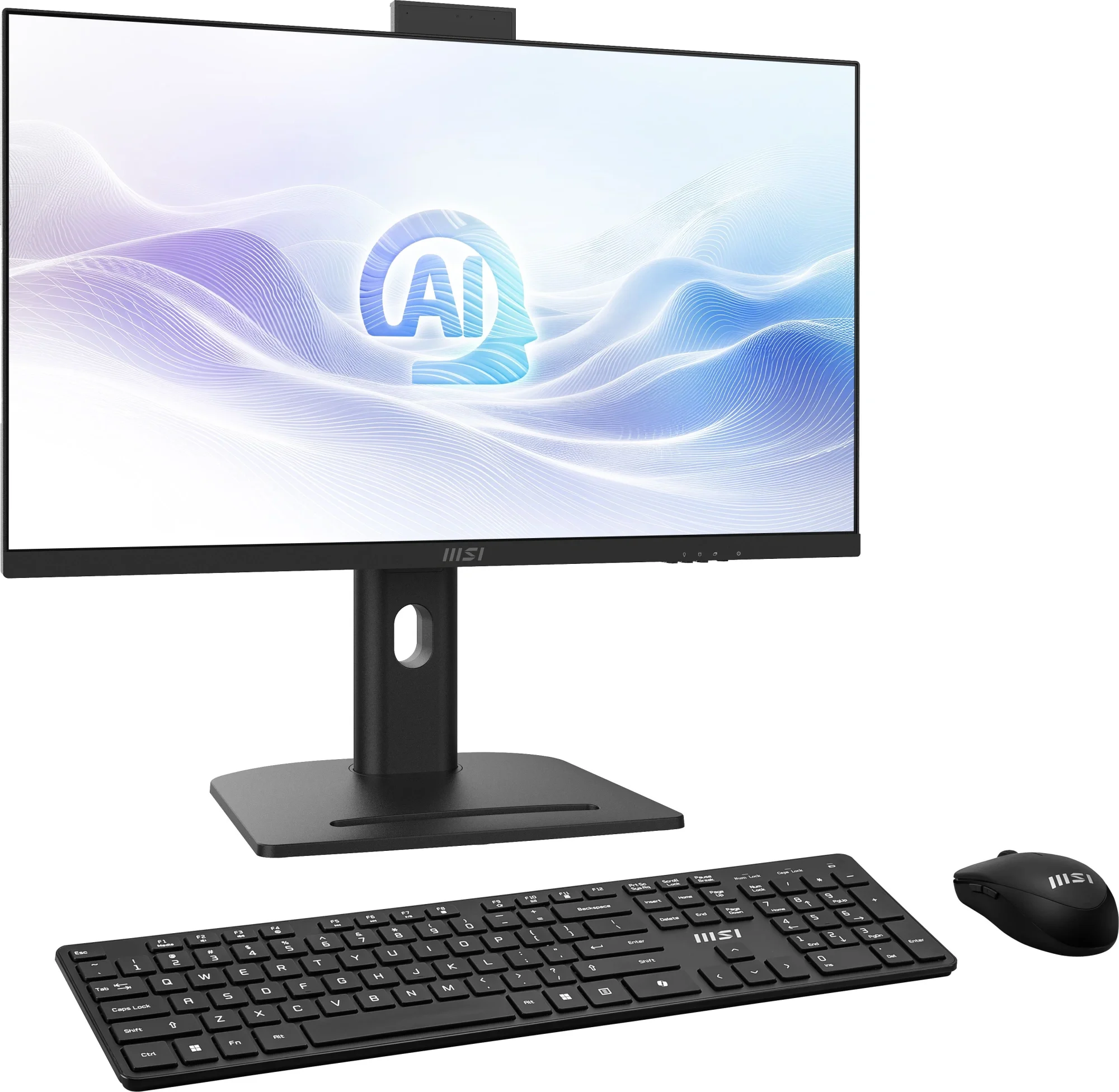 Моноблок MSI Modern AM273QP AI 1UM AiO 27" WQHD (2560x1440)IPS AG Non-touch, Core Ultra 7 155H (1.4GHz), 32Gb DDR5 (2*16GB), 1TB SSD M.2, Intel UHD, WiFi, BT, camera, WirelessKB&mouse Eng/Rus,NoOS,1y,Black