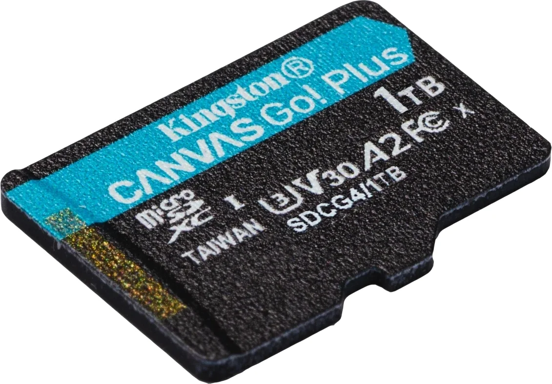 Карта памяти MicroSDXC_1 Tb Kingston Canvas Go Plus 200Mb/s б/ад A2 U3 V30 / R200Mb/s/W160Mb/s / SDCG4/1TBSP