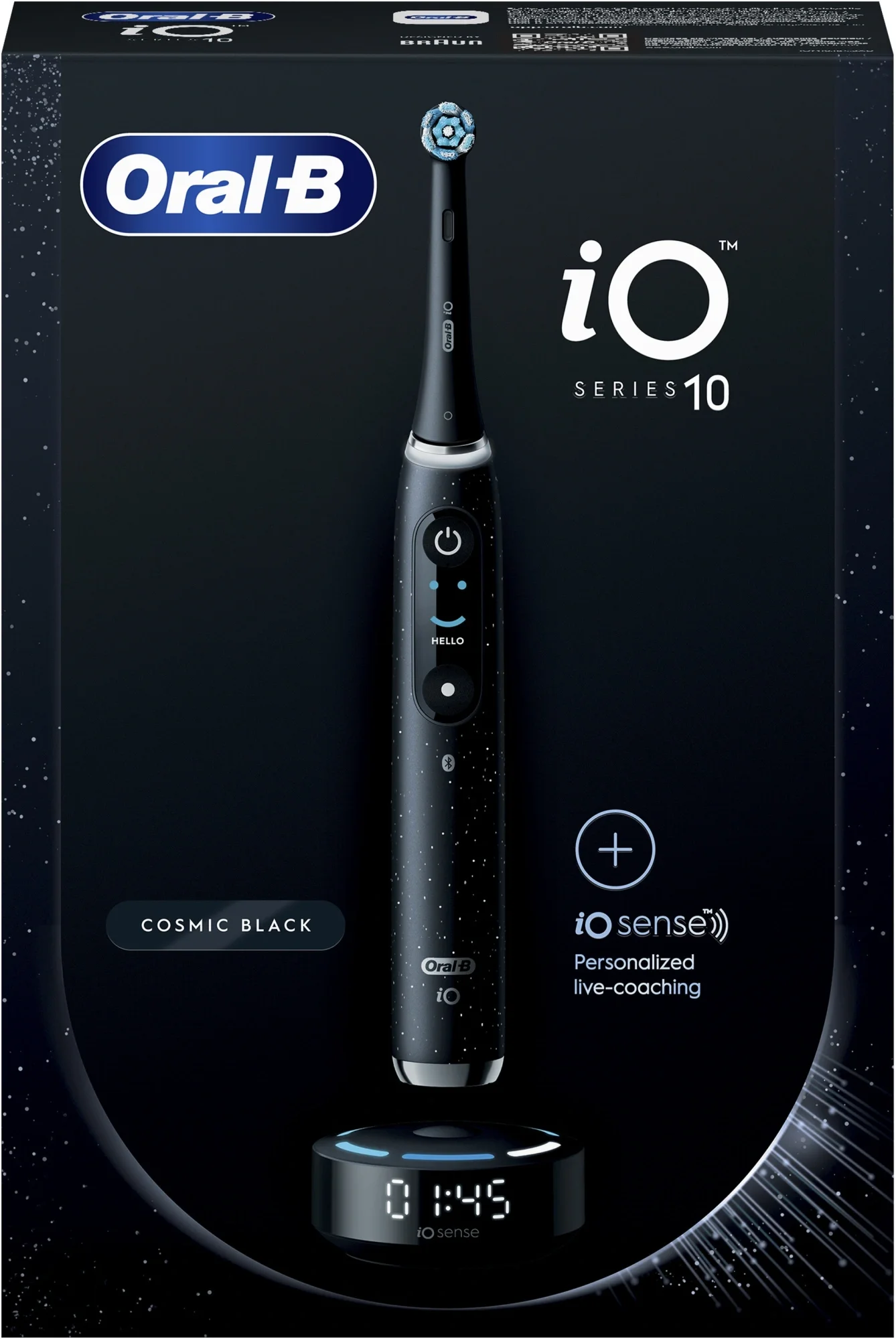 Зубная щетка Oral-B iO_S10_Cosmic Black, электрическая, 7 режимов