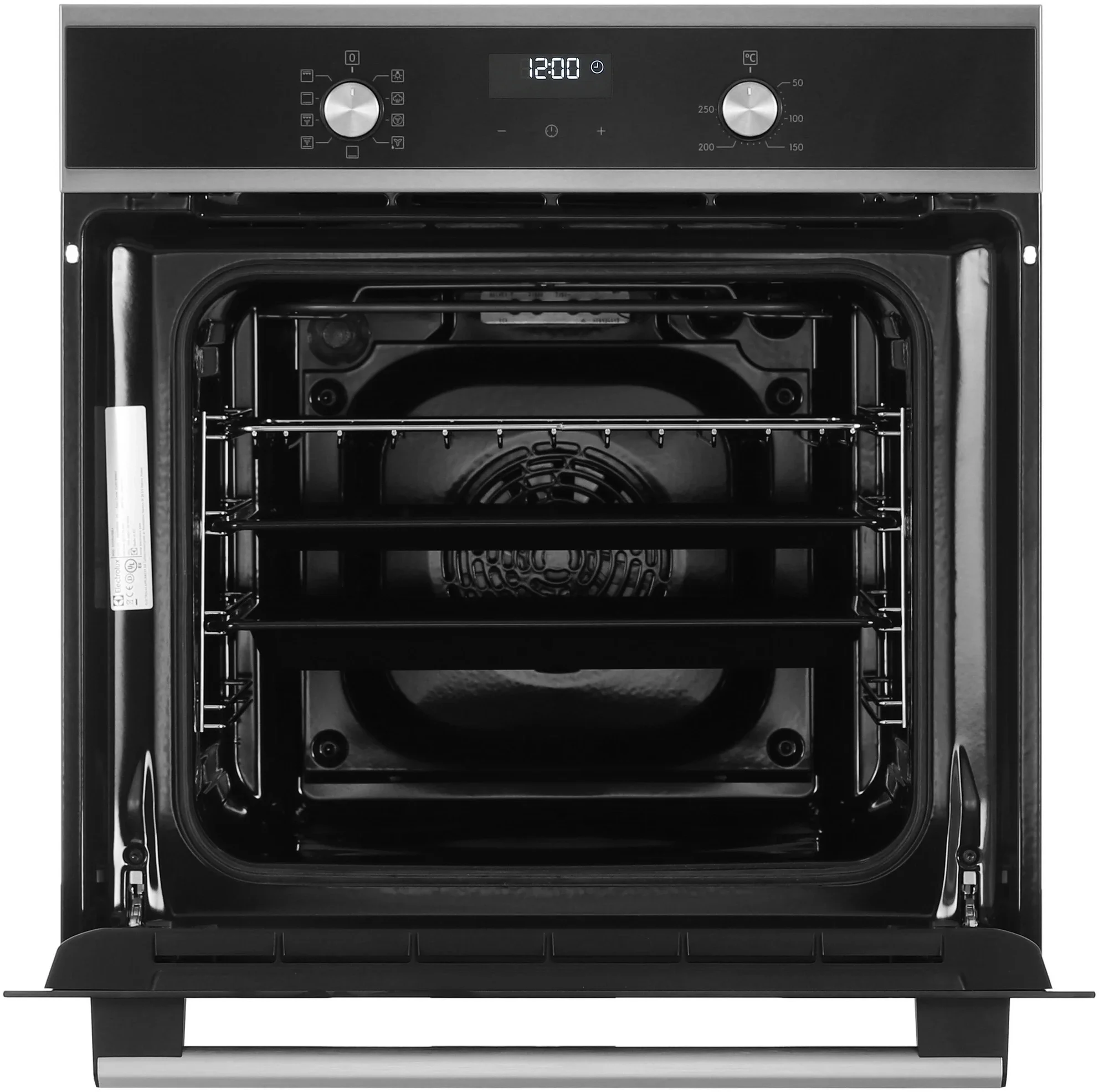 Встраиваемый духовой шкаф ELECTROLUX/ Встраиваемый духовой шкаф с паром, 60 см, паровая очистка, 72 л, 8 режимов,цвет-нержавеющая сталь,направляющие проволочные + телескопические (1 уровень)