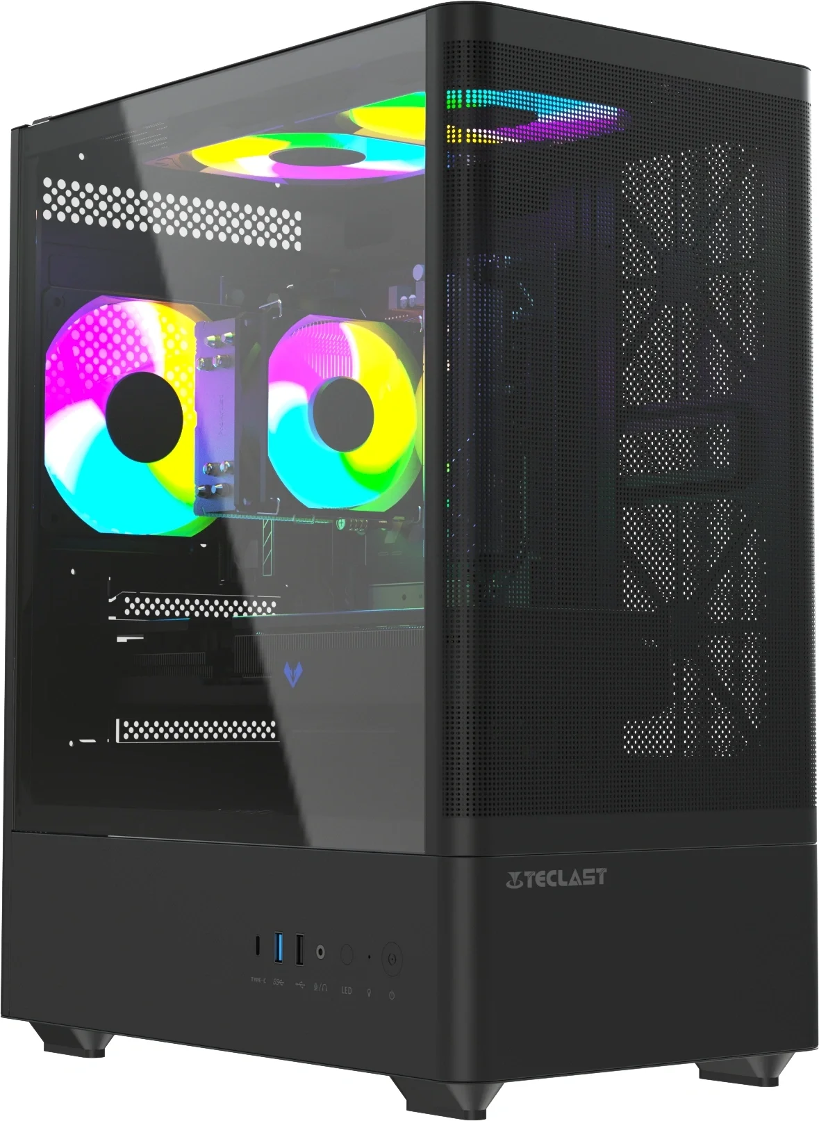 Компьютер Teclast G03 Ryzen 7 7700 (3.8) 32Gb SSD1Tb RTX 5060TI 8Gb Windows 11 Pro GbitEth WiFi BT 500W черный (G03 770032G1T5060T8BKRU)