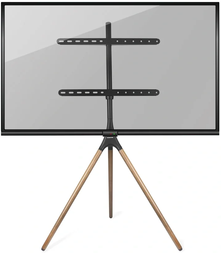 90553 Стойка для телевизора Kromax OMEGA-11 серебристый/береза 32"-70" макс.35кг  напольный  фиксированный