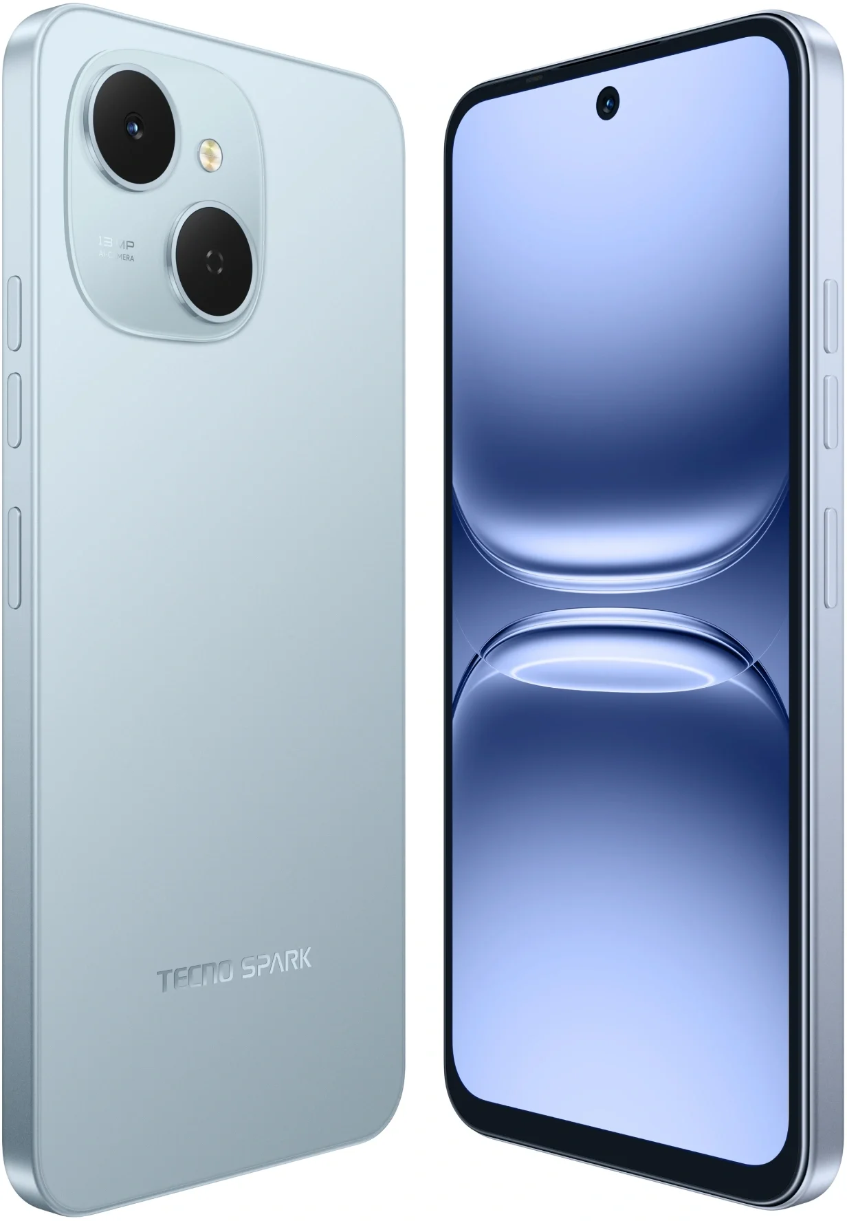Смартфон Tecno Spark 40C 128Gb 8Gb голубой моноблок 3G 4G 2Sim 6.67" 720x1600 Android 15 13Mpix 802.11 a/b/g/n/ac/ax GPS GSM900/1800 Protect FM microSD max1024Gb