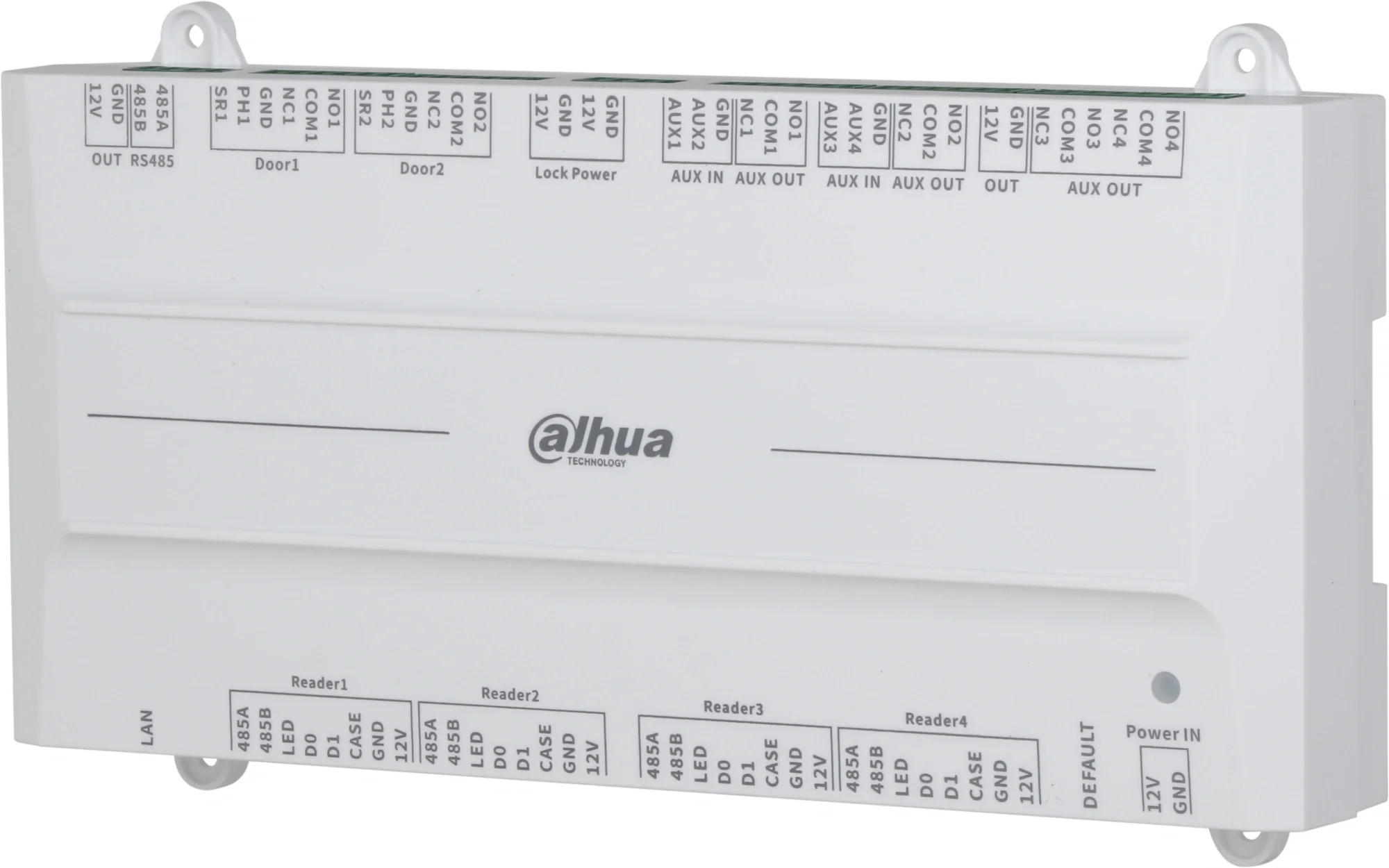 Контроллер DHI-ASC4202B-D на 2 двери (2-сторонний доступ) OS Linux, поддержка веб-интерфейса. Ёмкость 100 000 пользователей, 100 000 паролей, 100 000 карт, 10 000 отпечатков пальцев и 500 000 записей доступа. Поддерживает несколько методов разблокировки, включая карту, пароль, отпечаток пальца и QR-код, а так же их комбинации. Поддерживает устройства считывания карт по RS-485 и Wiegand. Несколько типов сигналов тревоги, таких как принуждение, несанкционированный доступ, вторжение, тайм-аут разблокировки и чрезмерное использование неверной карты. Поддерживает защиту от повторного прохода, разблокировку несколькими людьми, разблокировку первой картой и удаленную проверку. Подает питание на 2 замка (12 В, 1.2 А) и 4 считывателя карт (12 В, 500 мА) одновременно. Адаптер питания должен поддерживать необходимые характеристики питания. Поддерживает соединение TCP/IP, автоматическую регистрацию, регистрацию P2P и DHCP. Питание PoE. Совместимо с платформами SmartPSS Lite, DSS Pro и DMSS.