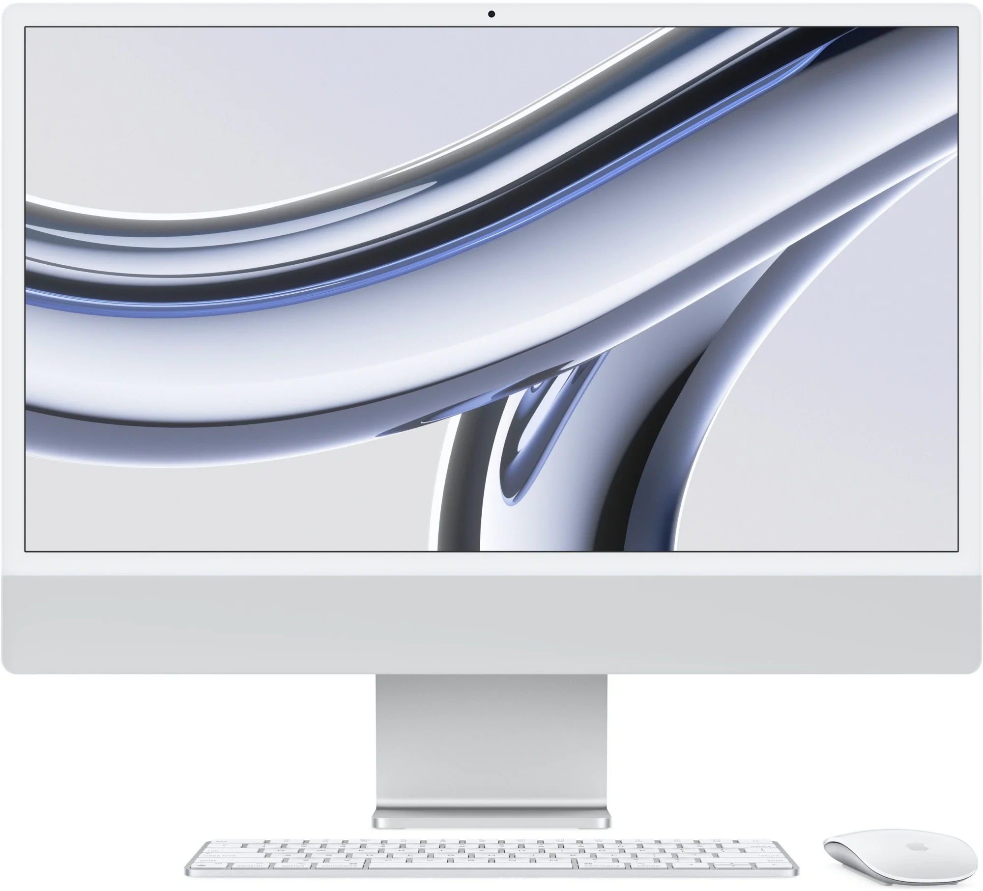Моноблок Apple iMac A2874 24" 4.5K M3 8 core (4) 8Gb SSD 256Gb 8 core GPU macOS WiFi BT 143W клавиатура мышь Cam серебристый 4480x2520