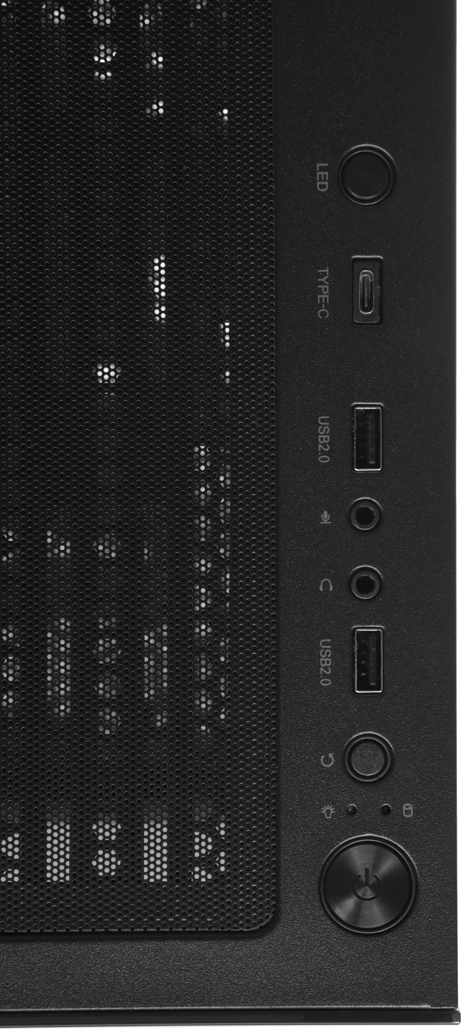 Корпус Accord ACC-EL1B TG черный без БП ATX 2xUSB2.0 1xUSB3.1 audio bott PSU