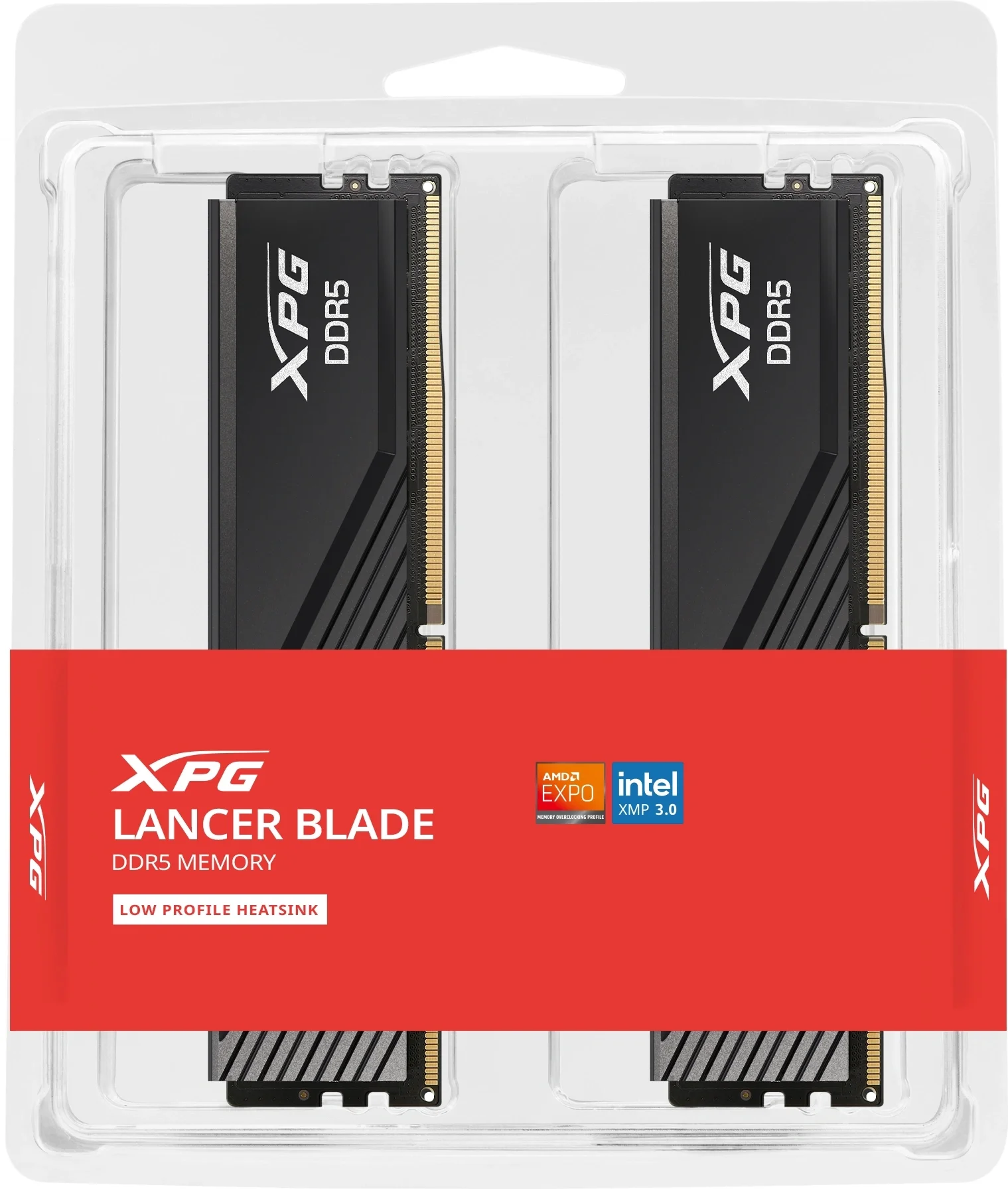 Память DDR5 32GB 5600MHz A-Data AX5U5600C4632G-SLABBK XPG Lancer Blade RTL Gaming PC5-44800 CL46 DIMM 288-pin 1.1В kit dual rank с радиатором Ret
