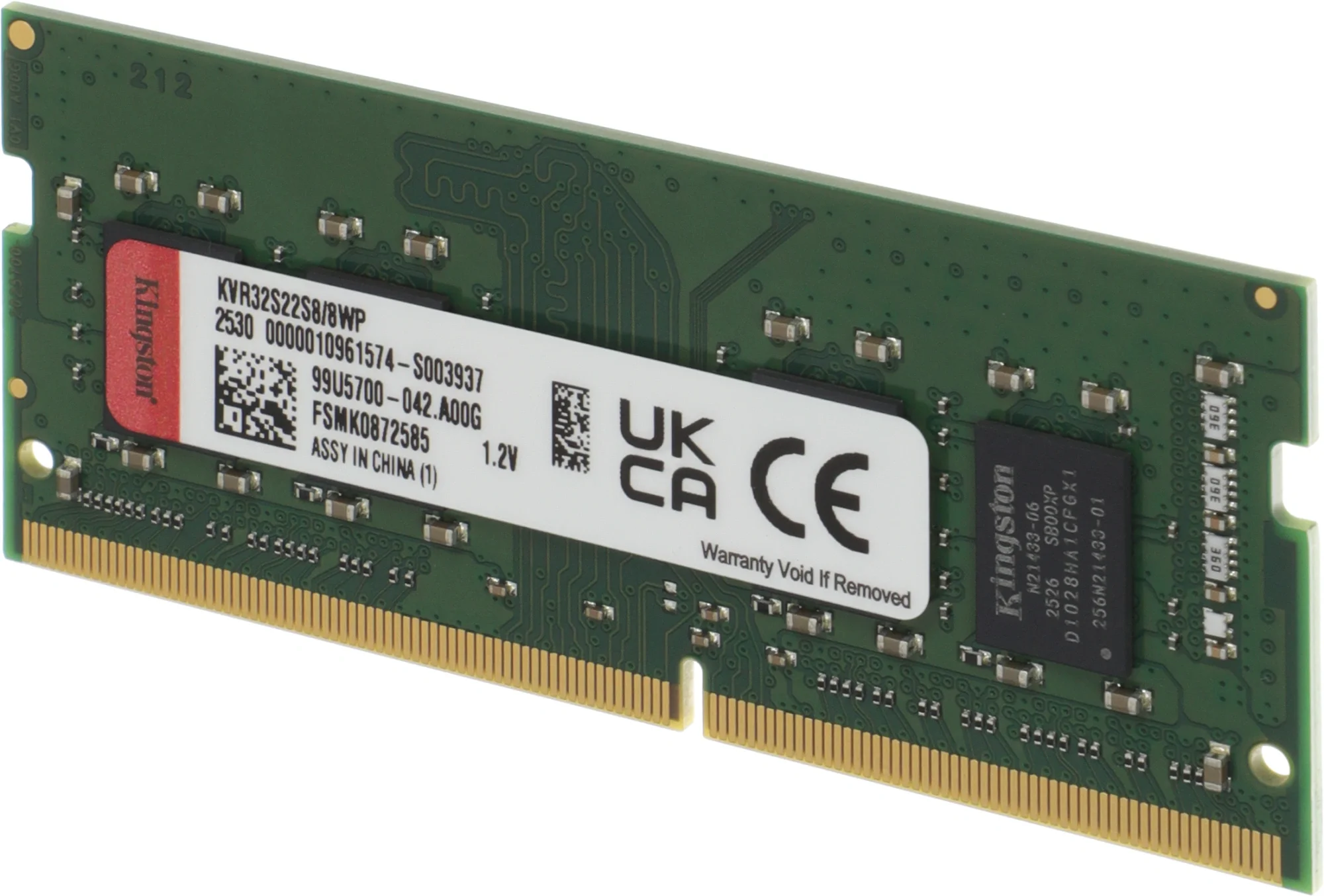Память DDR4 8GB 3200MHz Kingston KVR32S22S8/8WP RTL PC4-25600 CL22 SO-DIMM 260-pin 1.2В single rank Ret