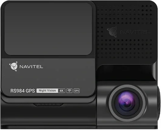 Видеорегистратор Navitel RS984 GPS, 3840x2160, 3", с камерой заднего вида, GPS, Wi-Fi, G-сенсор, датчик движения, GPS-информатор