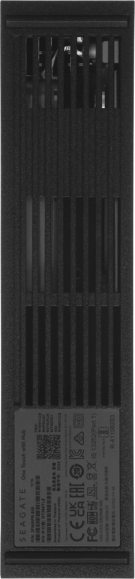 Жесткий диск Seagate USB3.0 16TB STLC16000402 One Touch Hub 3.5" черный
