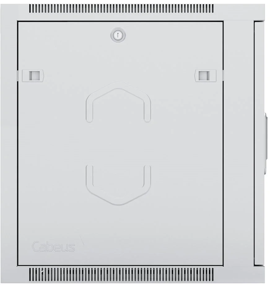 SH-05F-9U60/45 Шкаф телекоммуникационный настенный Cabeus SH-05F 19" 9U 501х600х450 мм (ВхШхГ) дверь: стекло боковая панель: сплошная съемная сварной цвет: серый (съёмная задняя панель)
