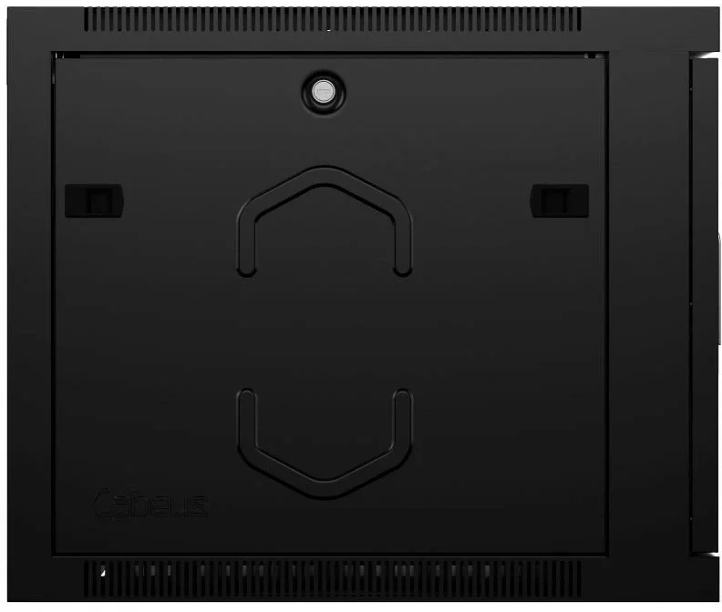 SH-05F-6U60/35-BK Шкаф телекоммуникационный настенный Cabeus SH-05F 19" 6U 368х600х350 мм (ВхШхГ) дверь: стекло боковая панель: сплошная съемная сварной цвет: чёрный (съёмная задняя панель)