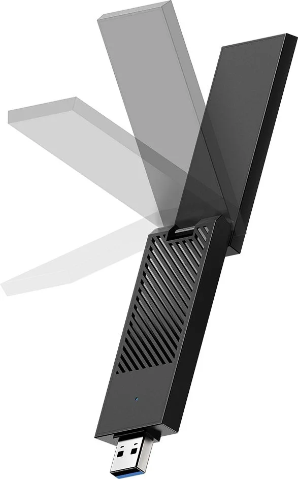 Адаптер беспроводной связи (Wi-Fi) CUDY AX5400 Tir-Band 6/6E USB 3 0 Adapter Tri-Band 6 / 6E USB 3.0 Adapter, 802.11ax/ac/a/b/g/n, 2402Mbps at 6GHz, 2402Mbps at 5Ghz, 574Mbps at 2.4GHz, USB 3.0