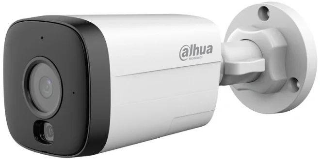 Камера видеонаблюдения IP Dahua DH-IPC-HFW1539DTK2-SAW-IL, 2880x1620, 3.6мм, микрофон, динамик, ИК+LED 30м, 5Мп, 1/3" CMOS, уличная, цилиндрическая, Wi-Fi, белый