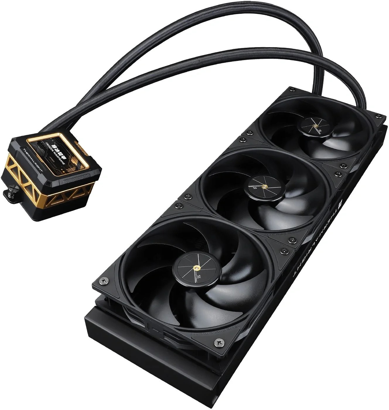 Система жидкостного охлаждения Thermalright Frozen Warframe 360 Soc-AM5/AM4/1200/1700/1851 черный 4-pin 29.8dB Al LCD Ret (F-WFRAME-360-BL)