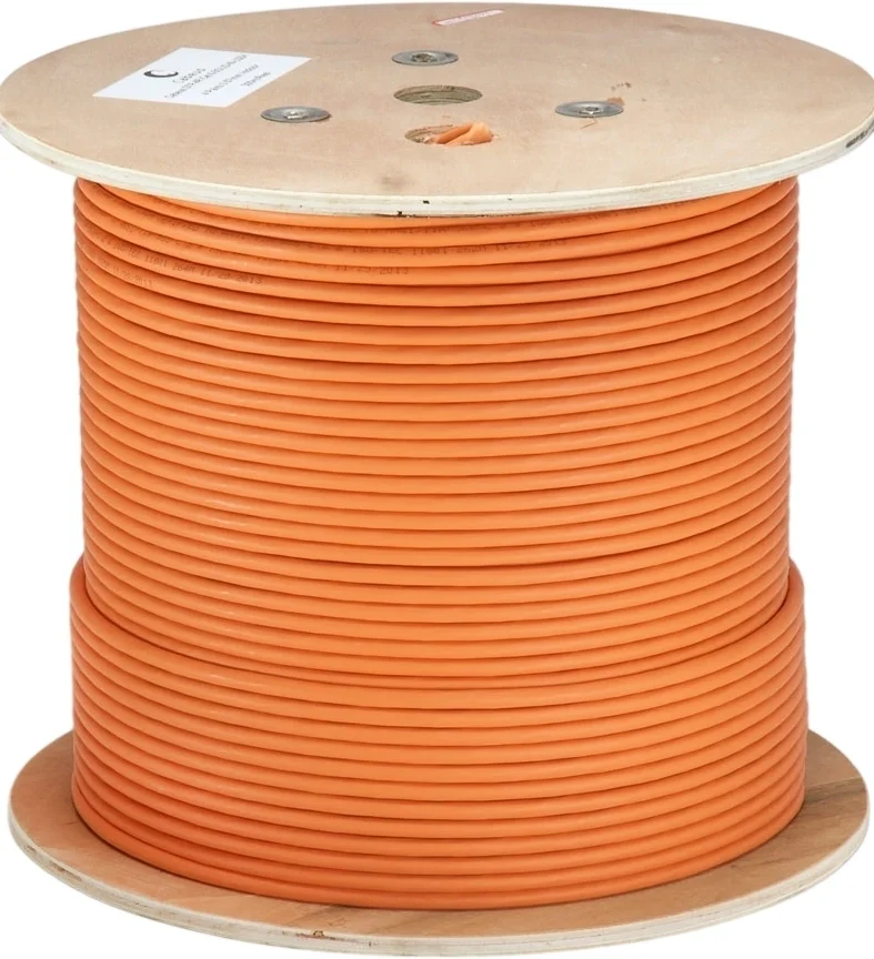 Cabeus SFTP-4P-Cat.6-SOLID-LSZH Кабель витая пара экранированная SFTP (SF/UTP), категория 6, 4 пары (23 AWG), одножильный, LSZH, нг(А)-HF, (305 м)