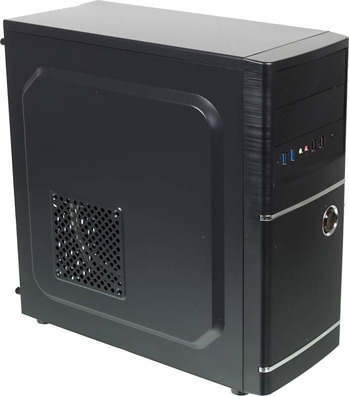 (Поврежденная упаковка) Корпус Accord ACC-B301 черный без БП ATX 3x120mm 2xUSB2.0 2xUSB3.0 audio