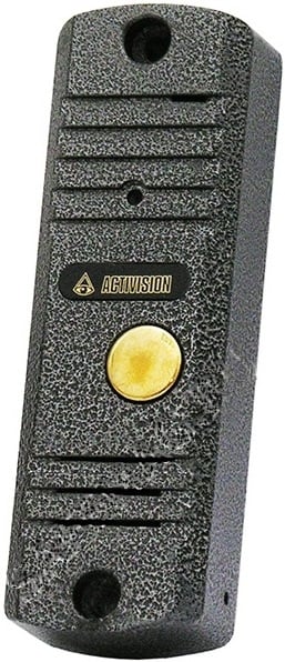 Falcon Eye Activision AVC-305 (PAL) накладная,черный антик, 4-х проводная; антивандальная накладная видеопанель; с ИК подветкой до 0,6м, матрица CCD 1/3", 600 ТВл, 12В