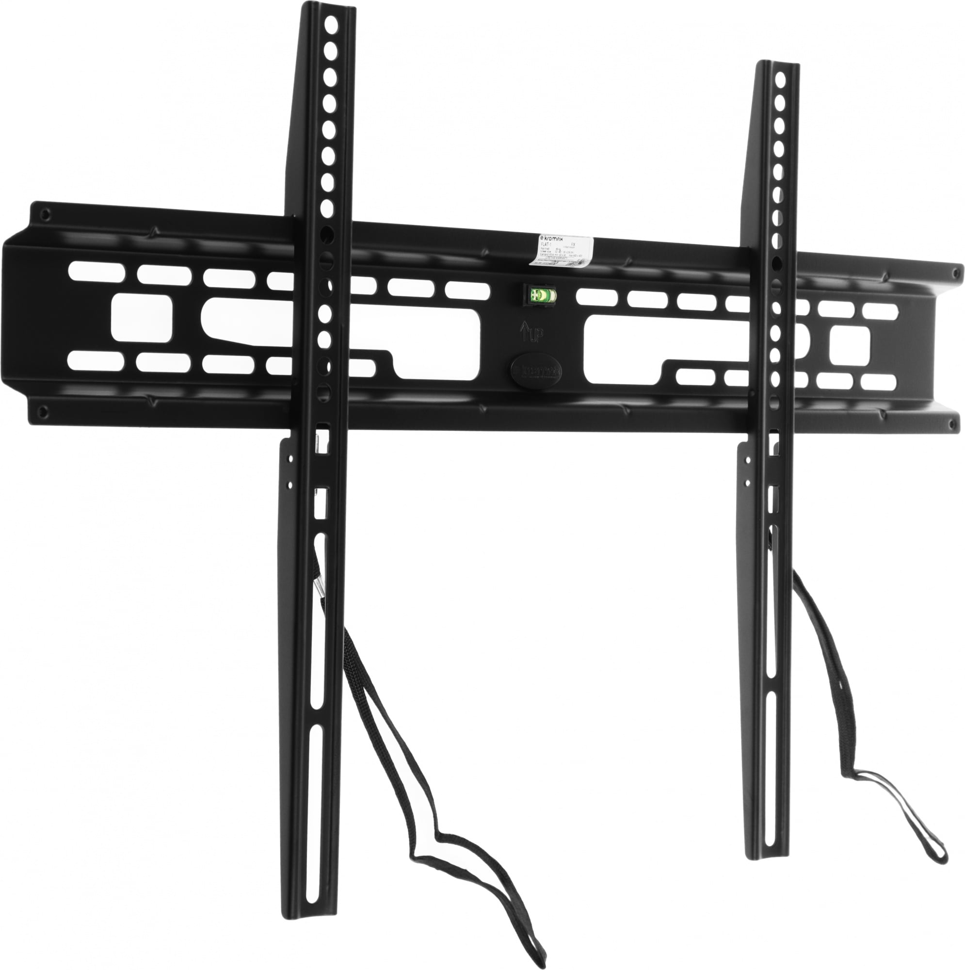 Kromax FLAT-1 new black,  Кр. стал. наст. для TV 32"-90", max 65 кг, 0 ст св., от ст. 28 мм, max VESA 600x400 мм.