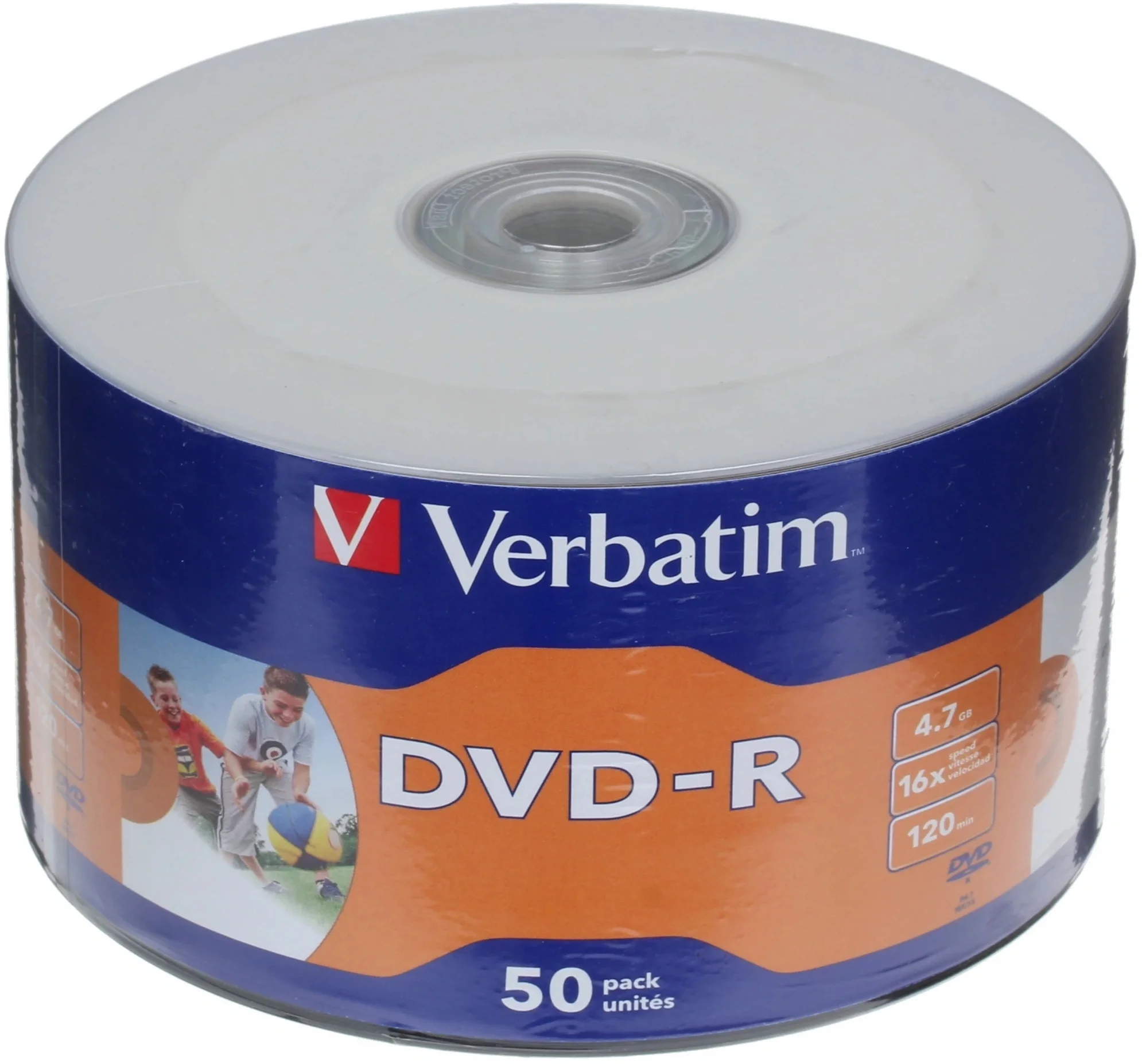 Диск DVD-R Verbatim 4,7 Gb 16x DataLife Inkjet Printable, Shrink, 50 шт (43793)
