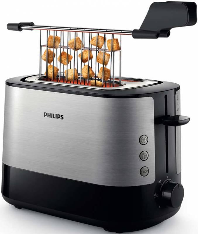 Тостер Philips HD2635/90  950Вт  серебристый/черный
