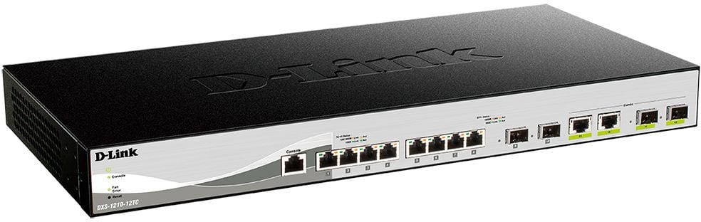Коммутатор D-Link DXS-1210-12TC/B1A, L2+, 8×10GBase-T, 4×SFP+