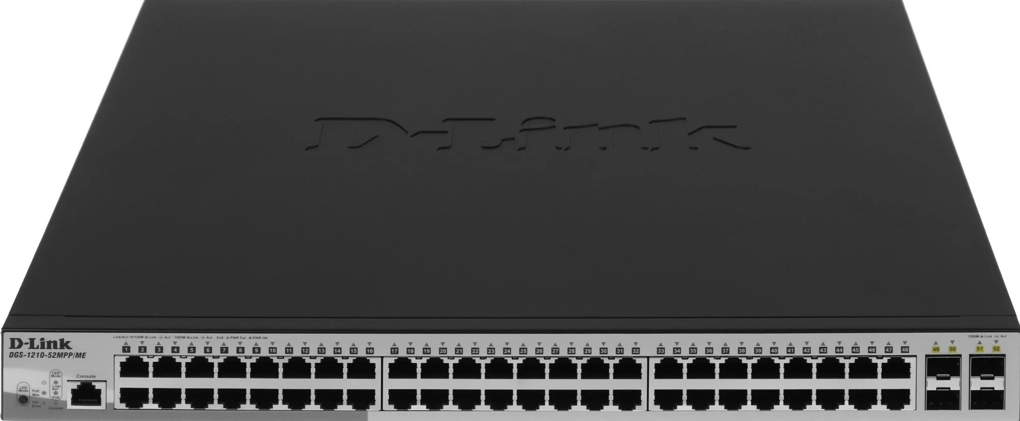 Коммутатор D-Link PROJ Управляемый L2 PoE-коммутатор, 48x1000Base-T PoE, 4x1000Base-X SFP, PoE-бюджет 740 Вт, защита от статического электричества до 6 кВ, CLI, консольный порт RJ-45, поддержка Dying Gasp