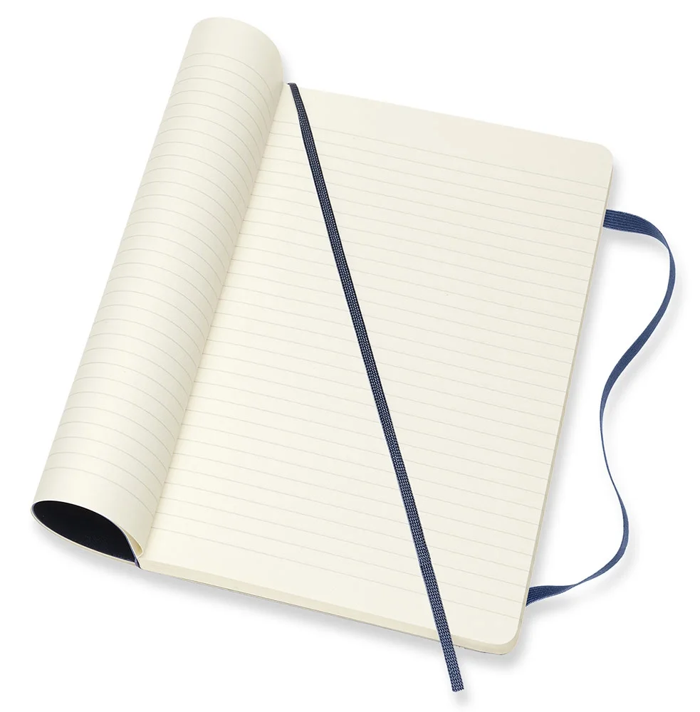 Блокнот Moleskine CLASSIC SOFT QP616B20 Large 130х210 мм, 192 страниц, линейка, мягкая обложка, синий сапфир