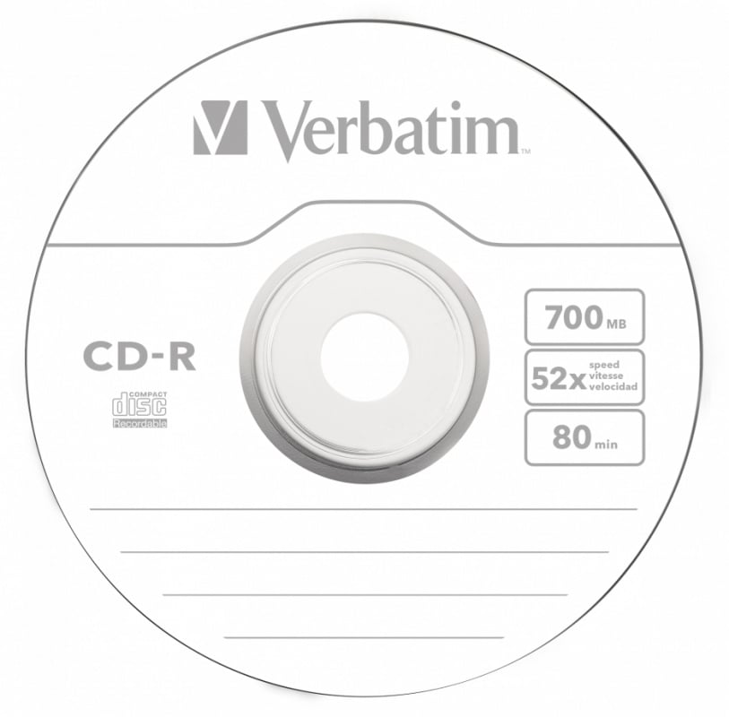 Диск Verbatim CD-R, 700Mb, 52x, Cake Box, 10 шт, DataLife (43437)