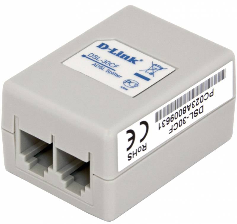 Сплиттер ADSL/ ADSL Annex A splitter (1xRJ11 input and 2xRJ-11 output ports ) with 10cm phone cable