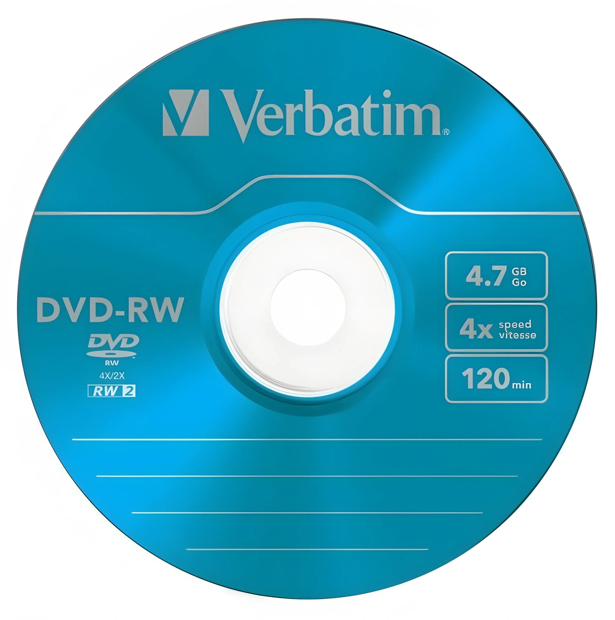 <121534> Диск DVD-RW 4,7Gb Verbatim 4x, Colour, Slim Case [43563_штучно]