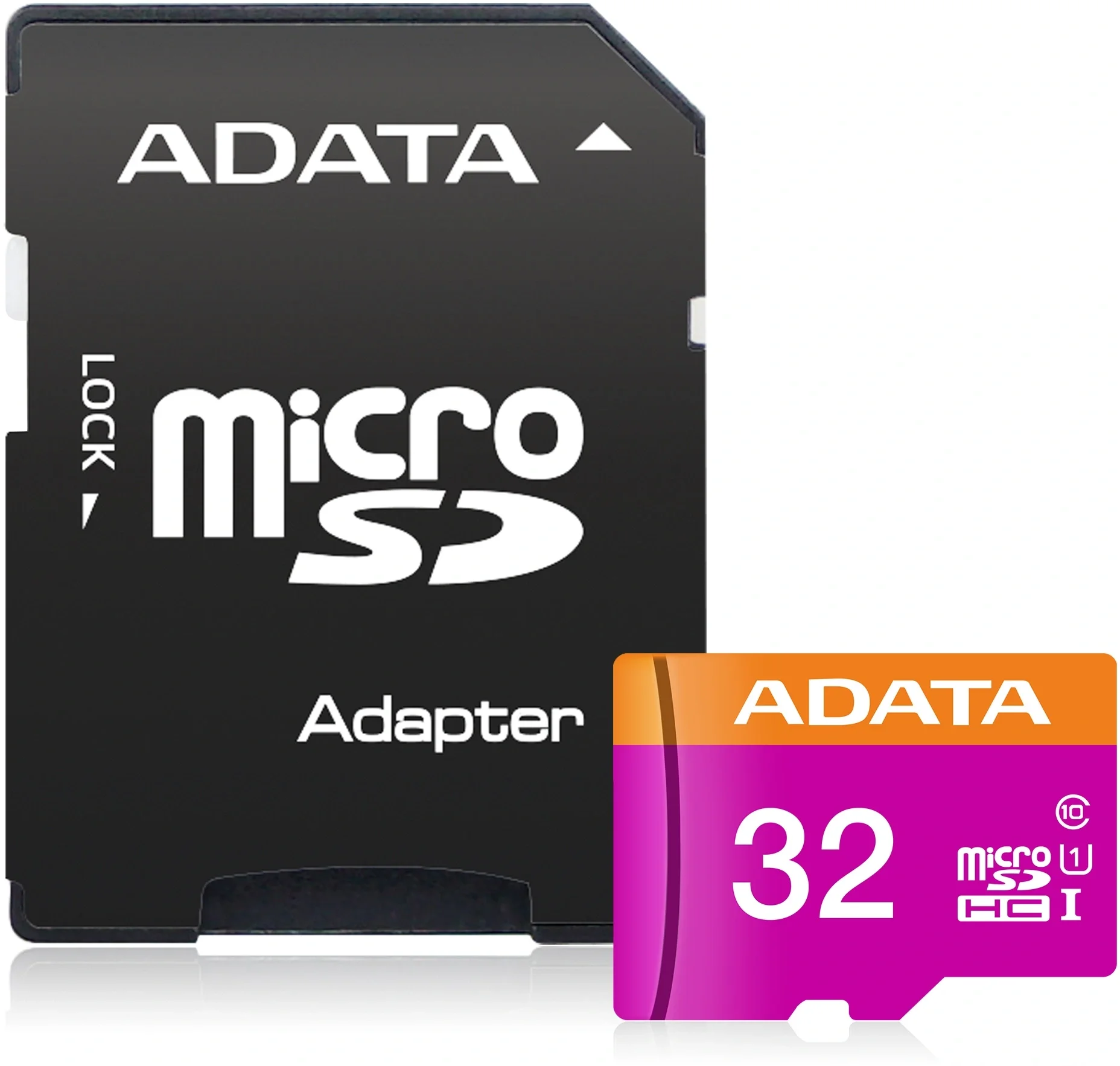 Карта памяти ADATA microSDHC 32GB ADATA Memory Card AUSDH32GUICL10-RA1 UHS-1 Class 10, Adapter, Retail (793947)