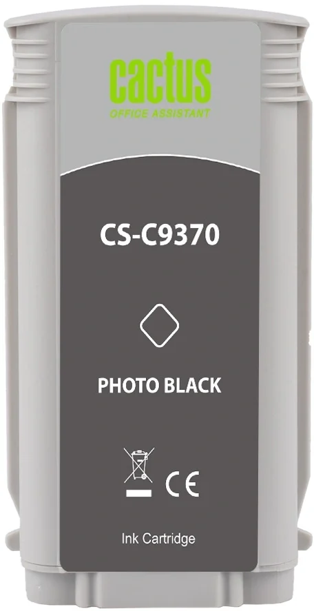 Картридж струйный Cactus CS-C9370 №72 фото черный (130мл) для HP DJ T610/T620/T770/T1100/T1100/T1120/T1200 с чипом