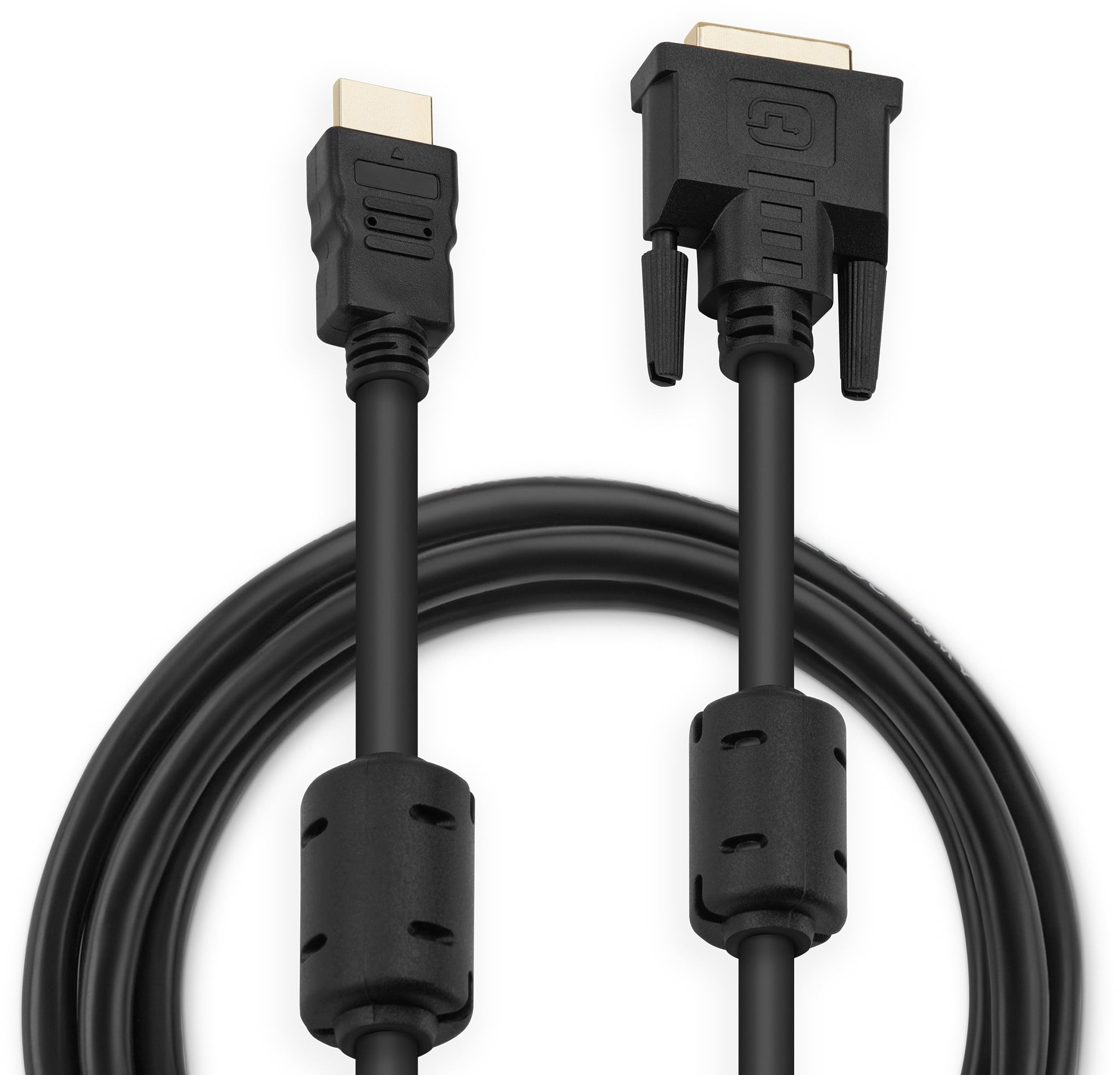 Видео кабель BURO - HDMI-19M-DVI-D, HDMI (M) -> DVI-D (M), 1.8 м, цвет чёрный, HDMI-19M-DVI-D-1.8M