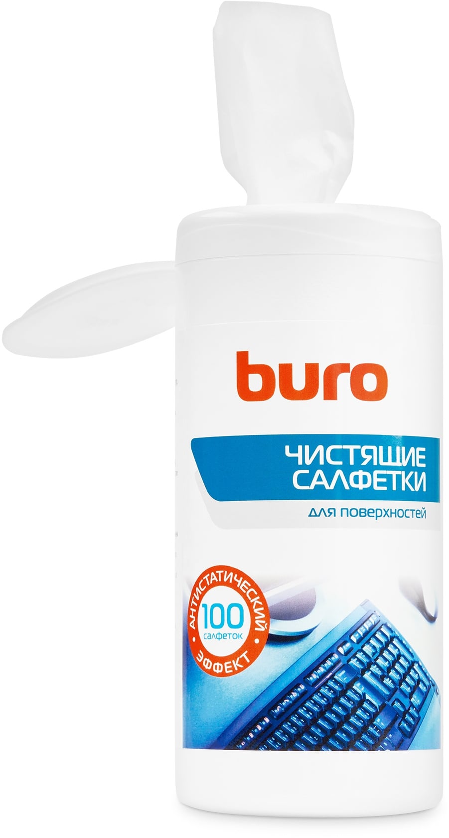 Салфетки чистящие Buro BU-Tsurface, 100шт, антистатические