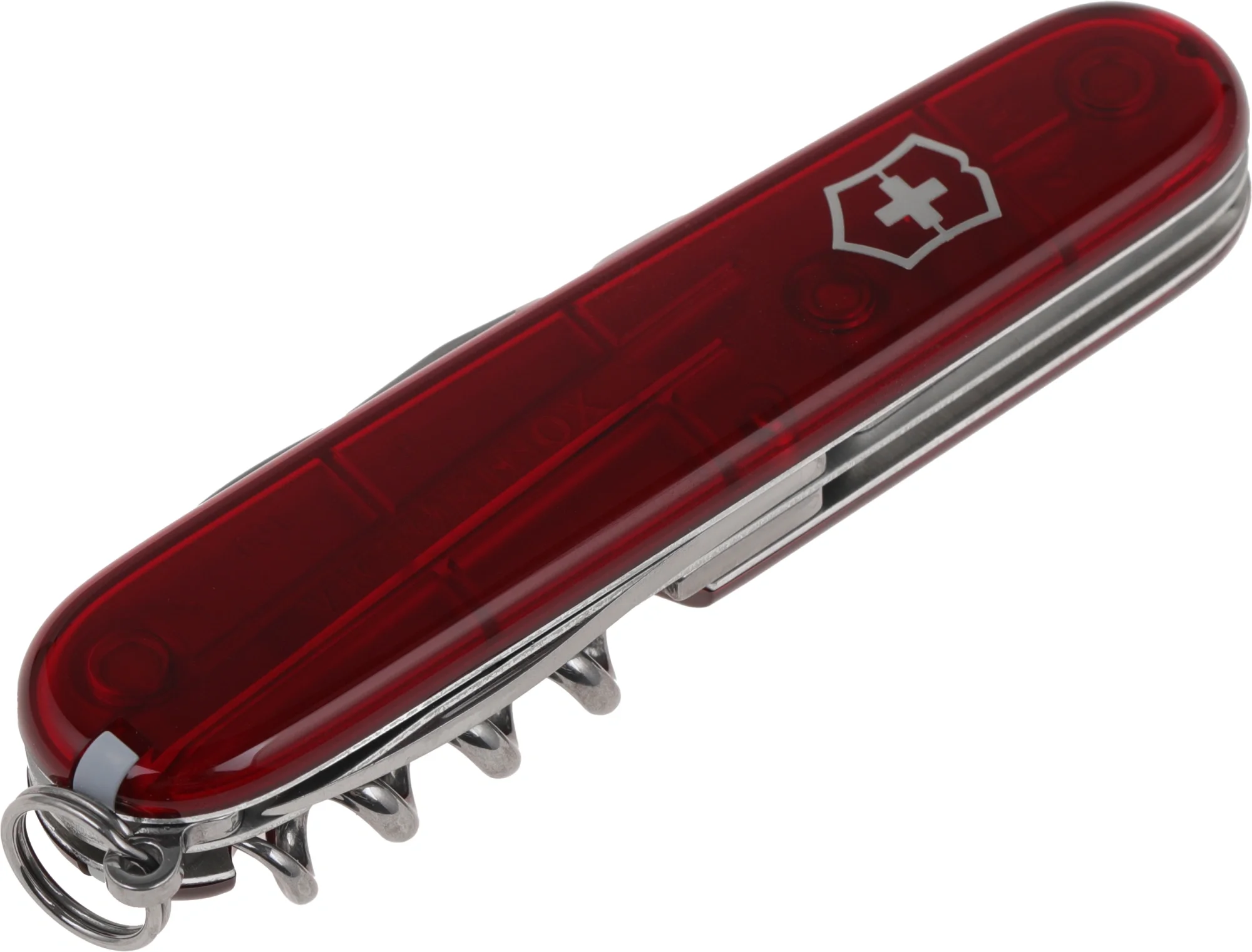 Нож перочинный Victorinox Spartan (1.3603.T) 91мм 12функций красный полупрозначный карт.коробка