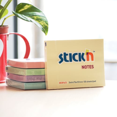 Блок самоклеящийся STICK'N 21151, 76×101 мм, 100 лист., розовый