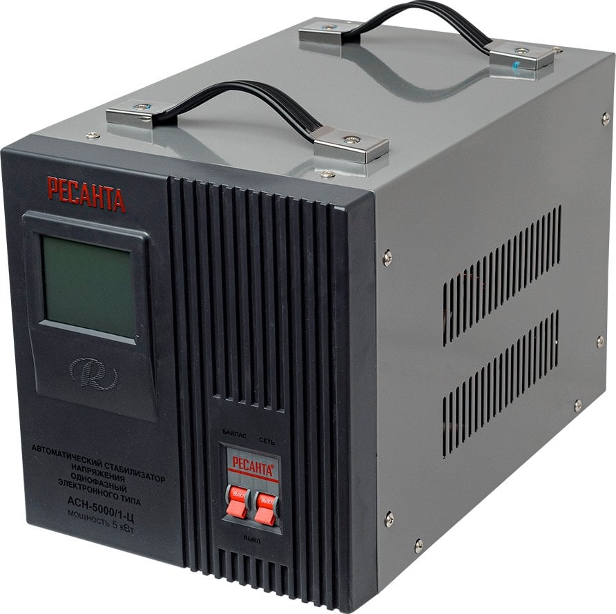 Стабилизатор Ресанта ACH-5000/1-Ц 63/6/6, 5000 ВА, 140-260В, дисплей